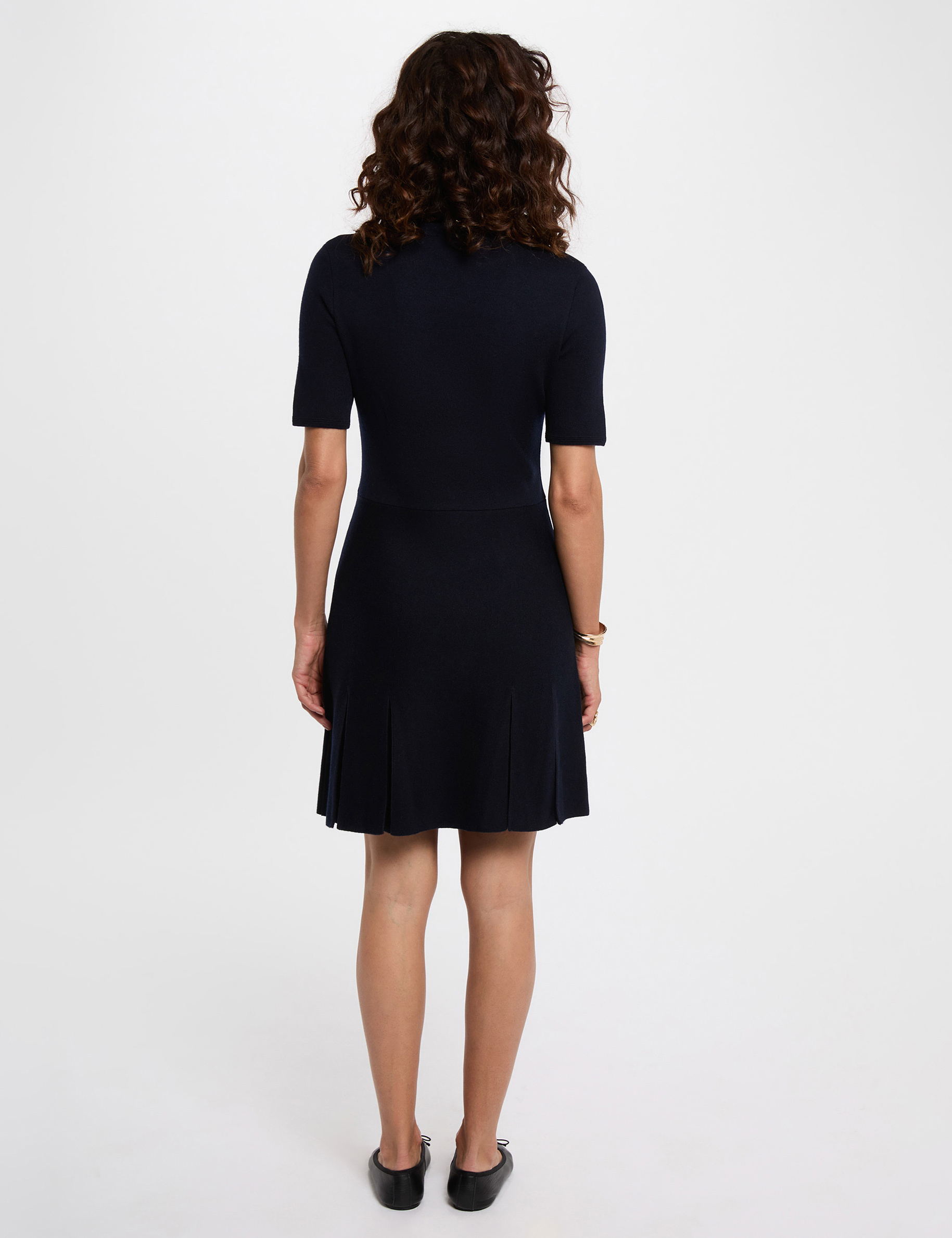 short trapeze dress navy blue women Short trapeze dress navy blue women