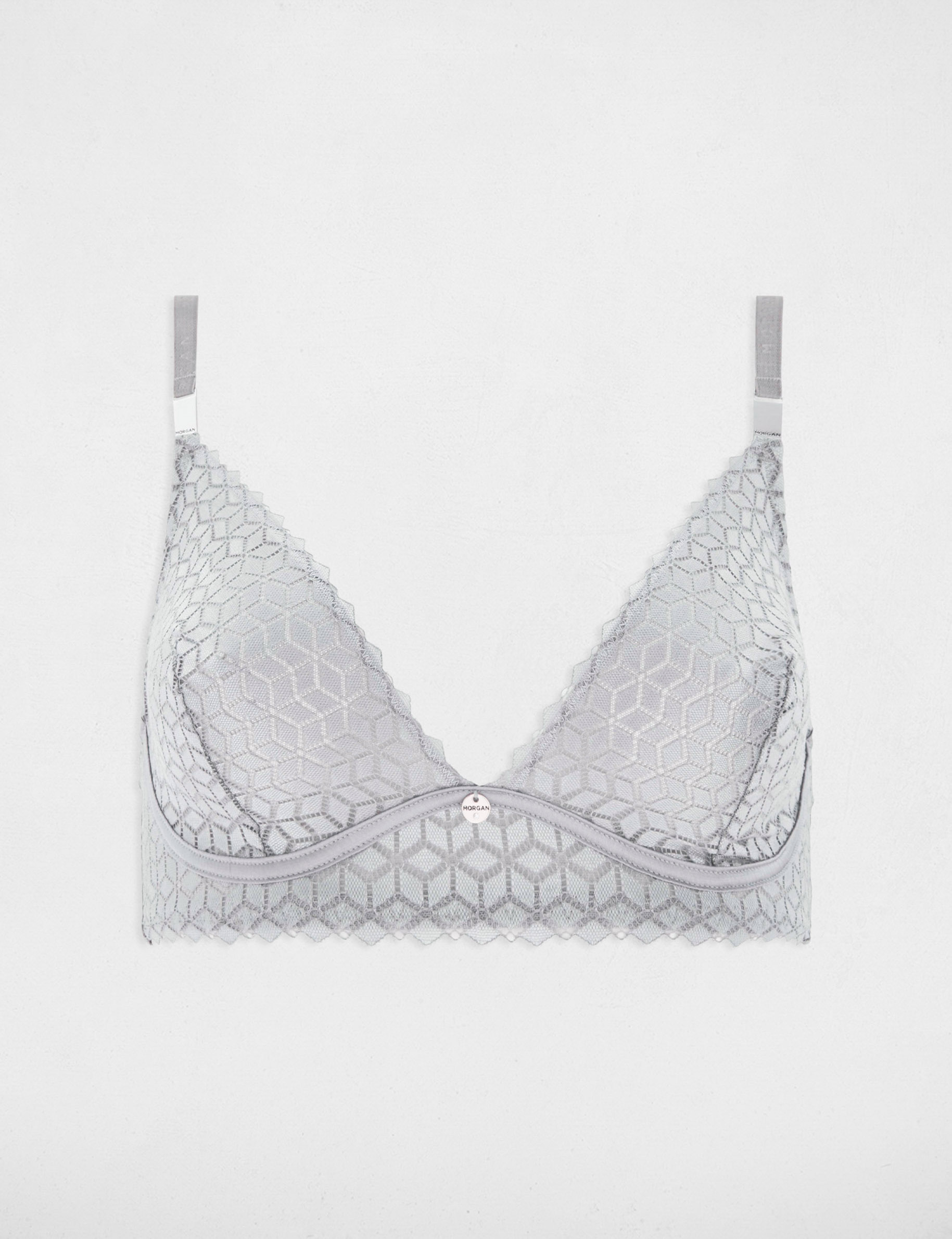 Soft bra silver color women