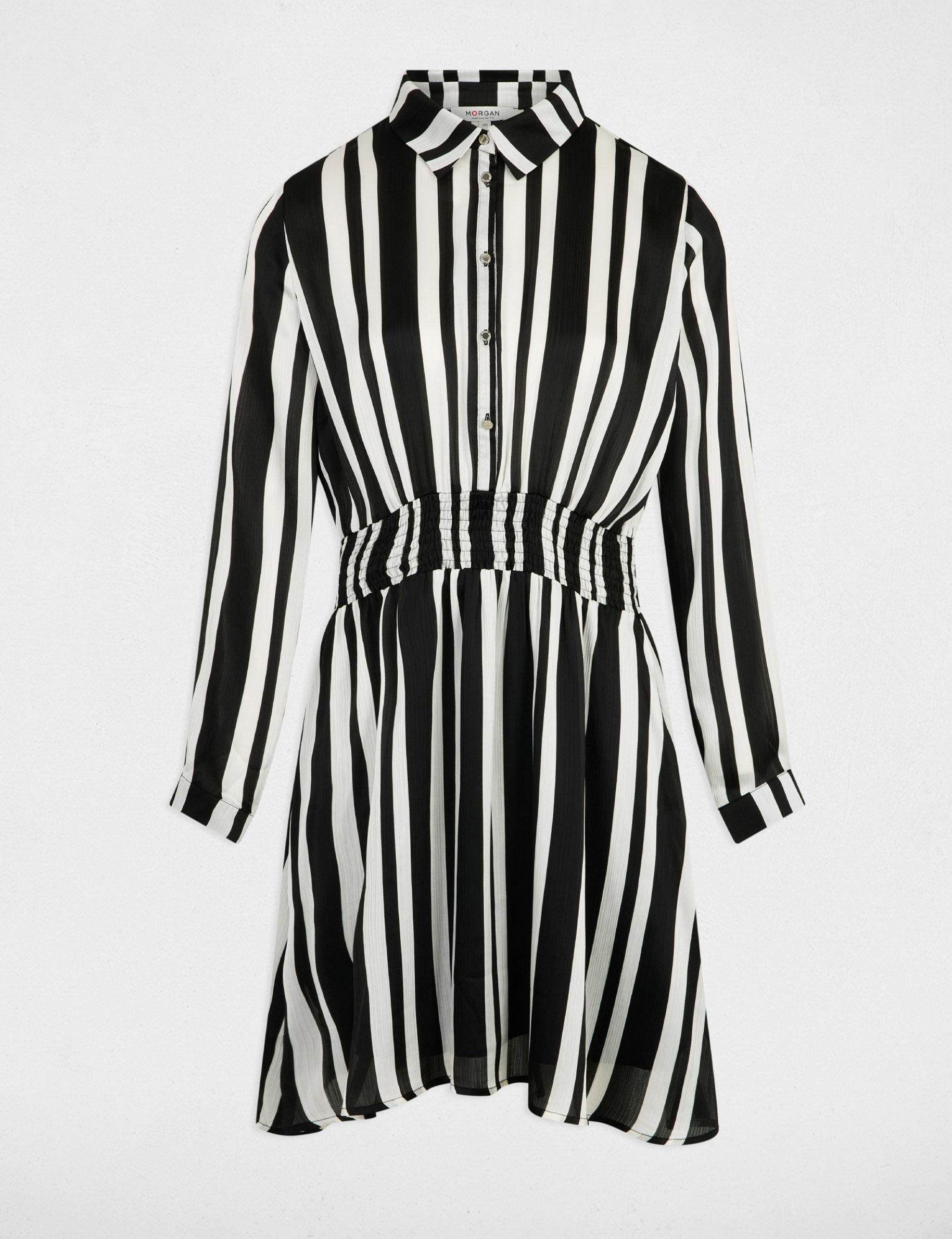 Asymmetric striped dress multicolor women