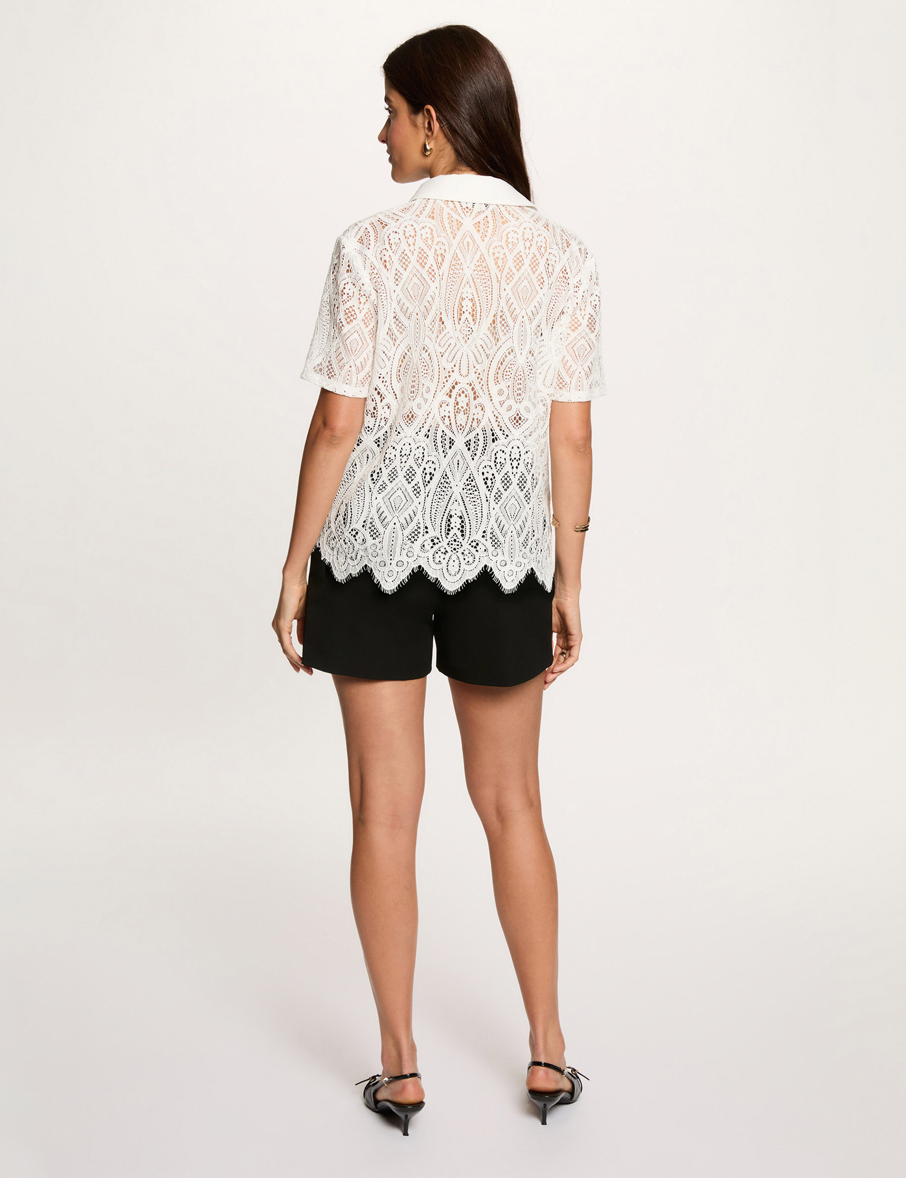 High-waisted shorts black women