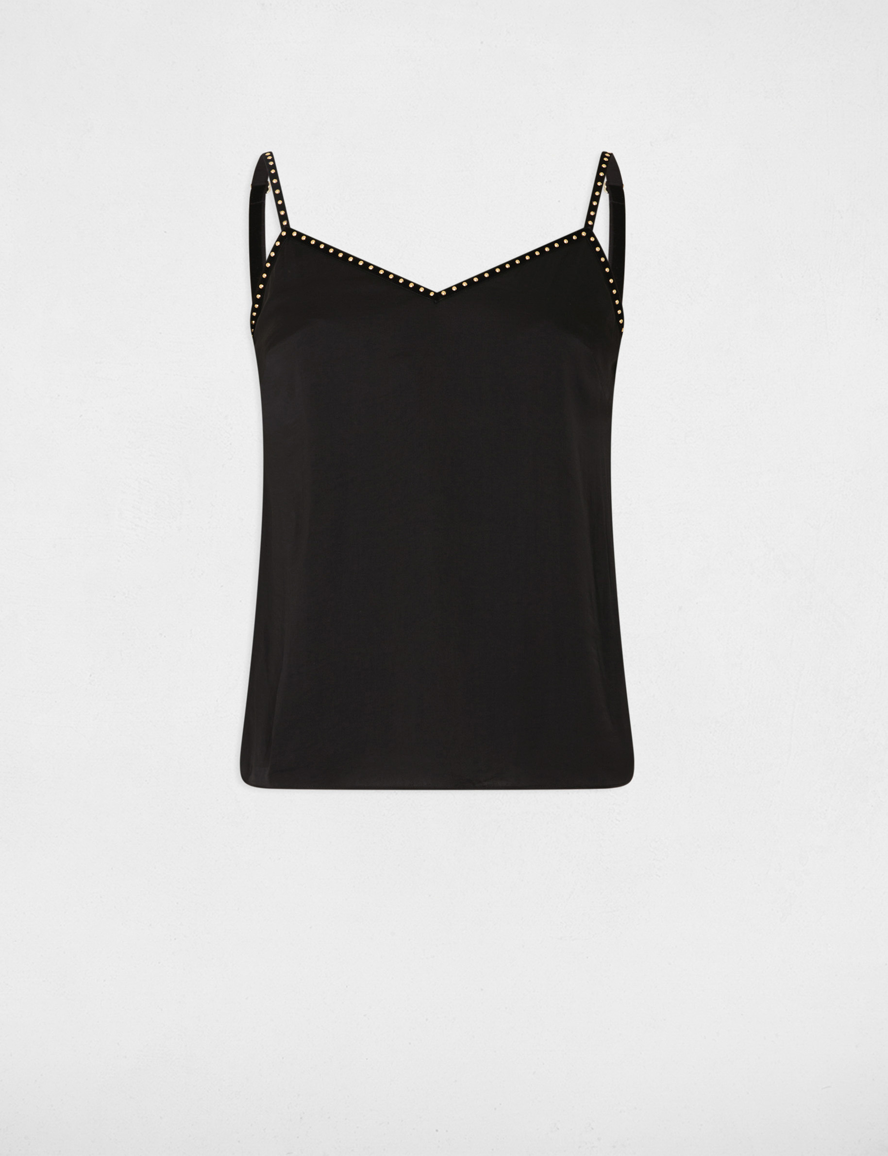 top thin straps and studs black women Top thin straps and studs black women
