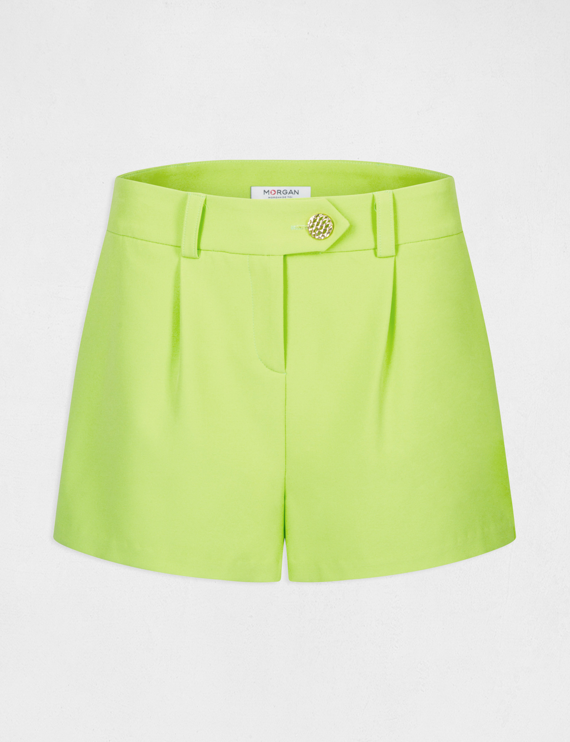 Straight city shorts with darts aniseed ladies' Straight city shorts with darts aniseed ladies'
