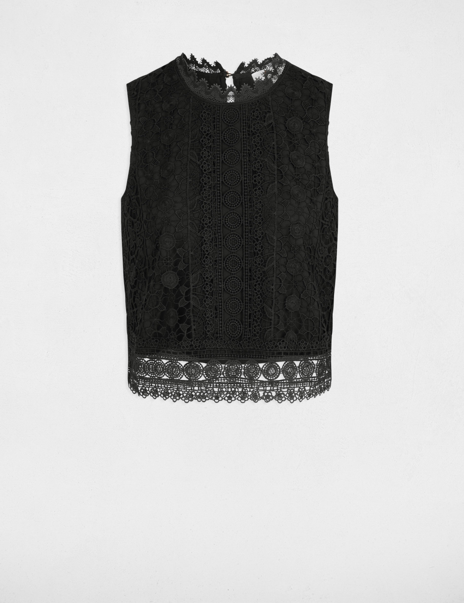 sleeveless lace top black women Sleeveless lace top black women