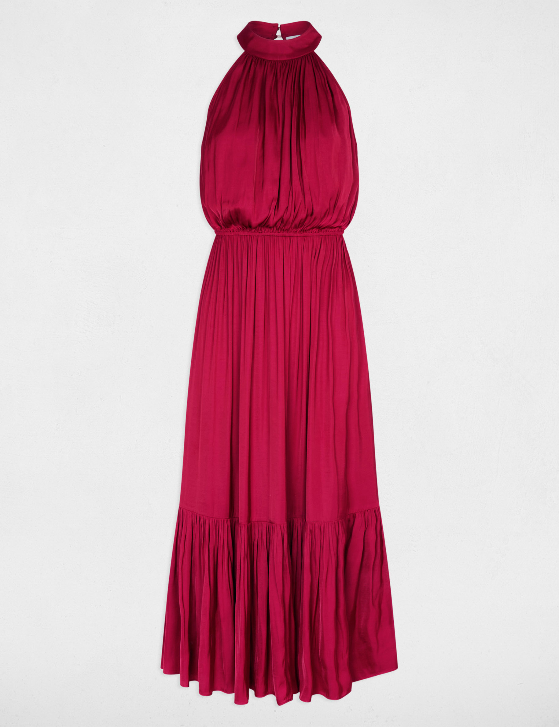 Maxi loose A-line dress bordeaux women
