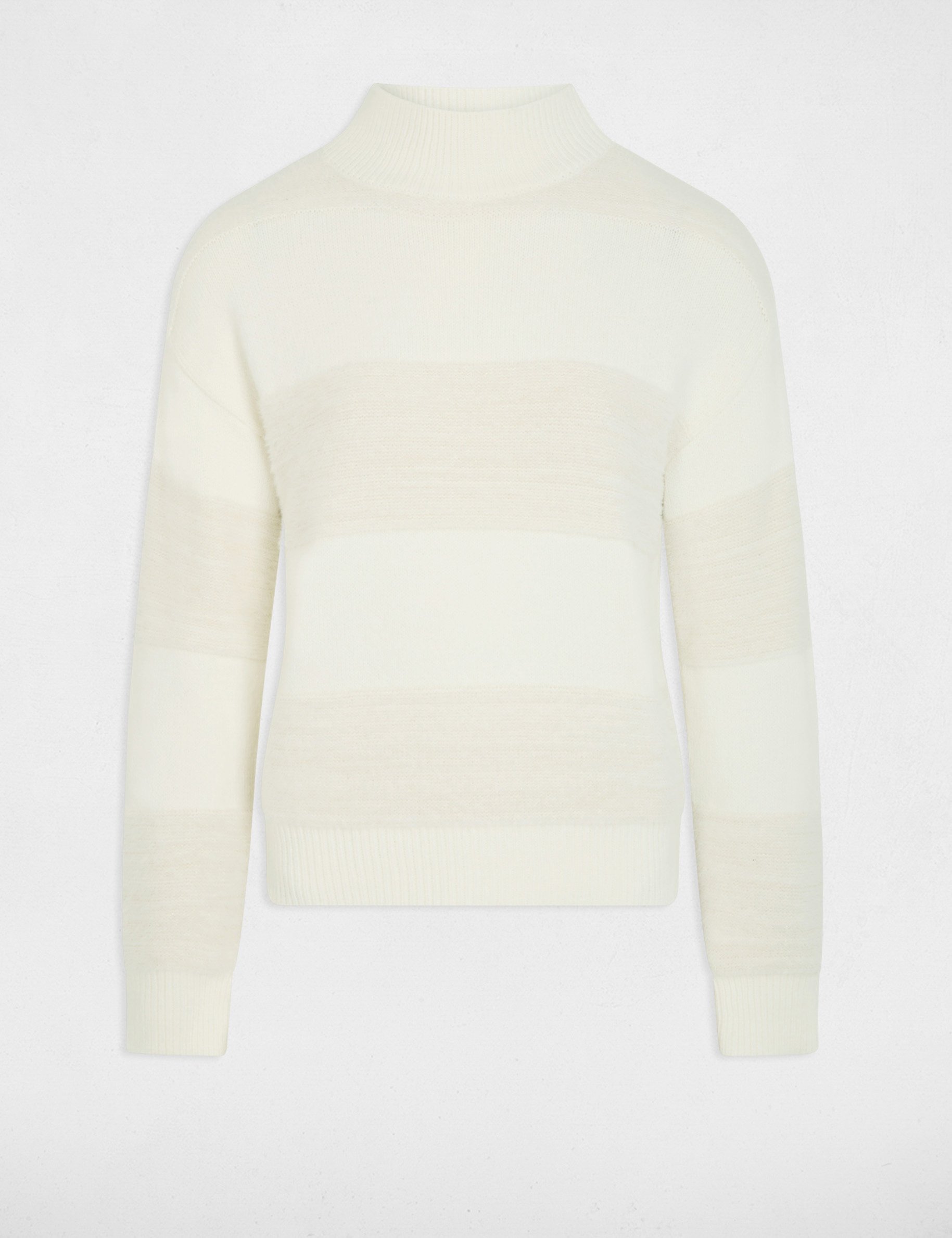 High neck sweater ivory women