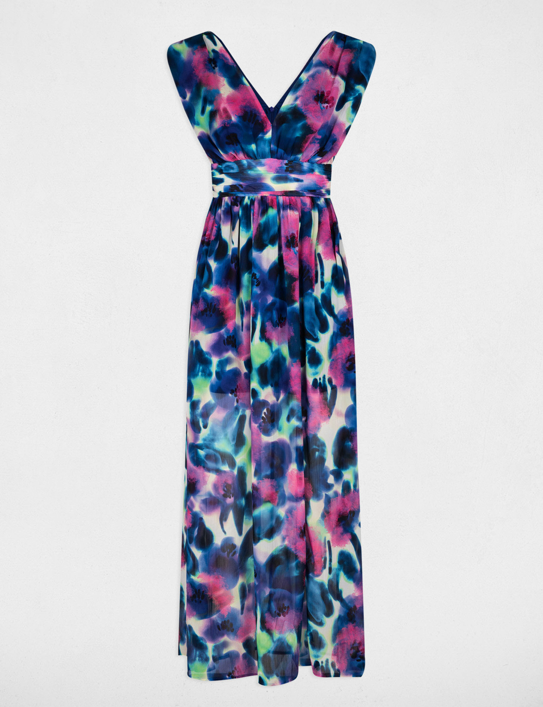 Printed maxi straight dress multico ladies'