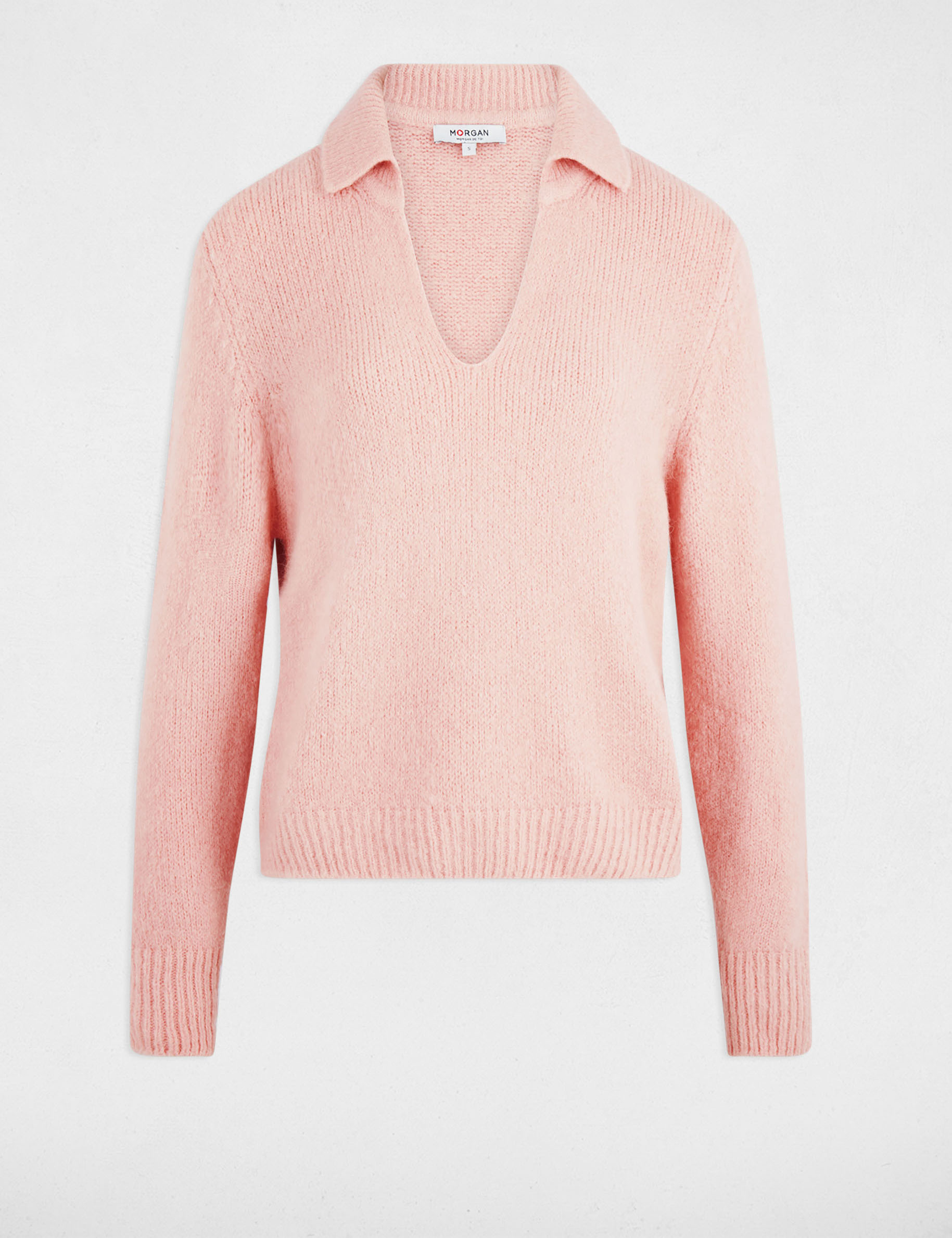 polo neck sweater powdered pink women Polo neck sweater powdered pink women