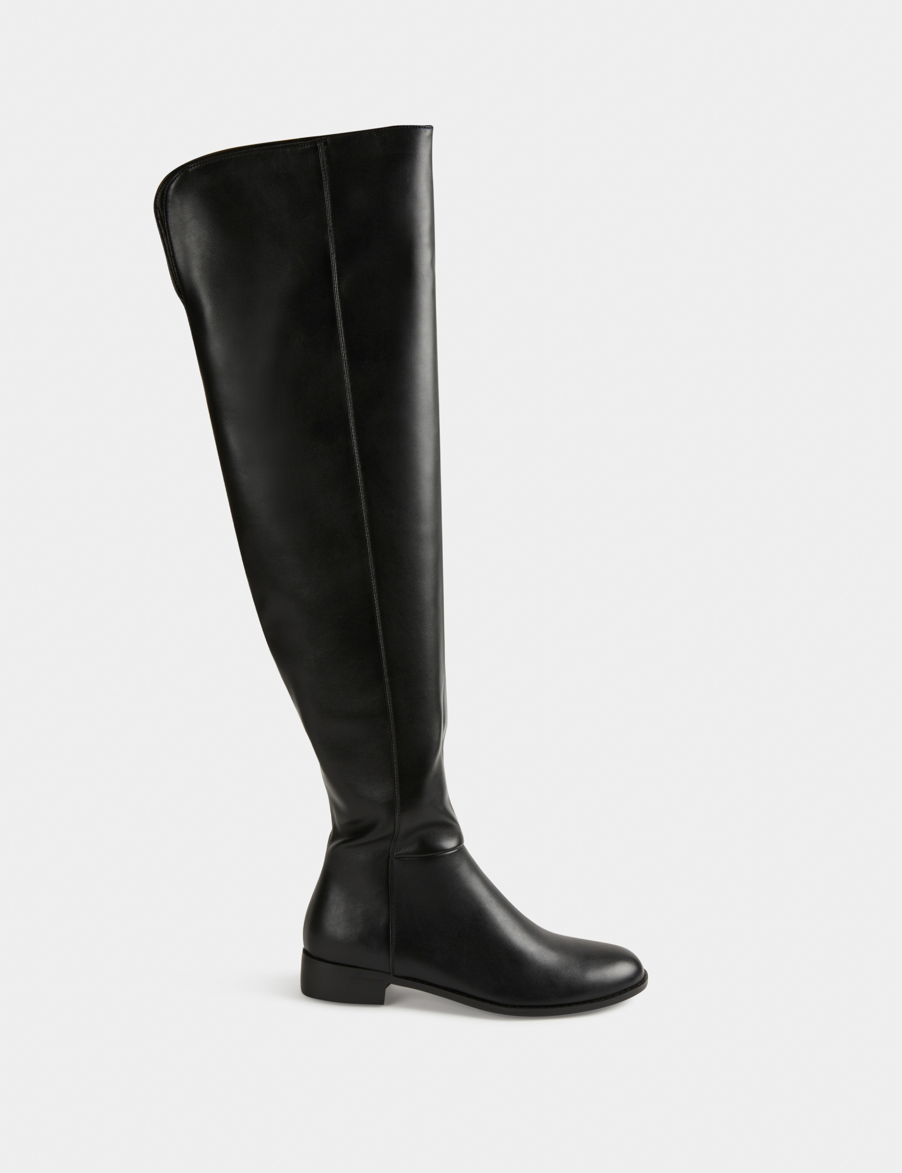 Over the knee zipped boots black ladies'