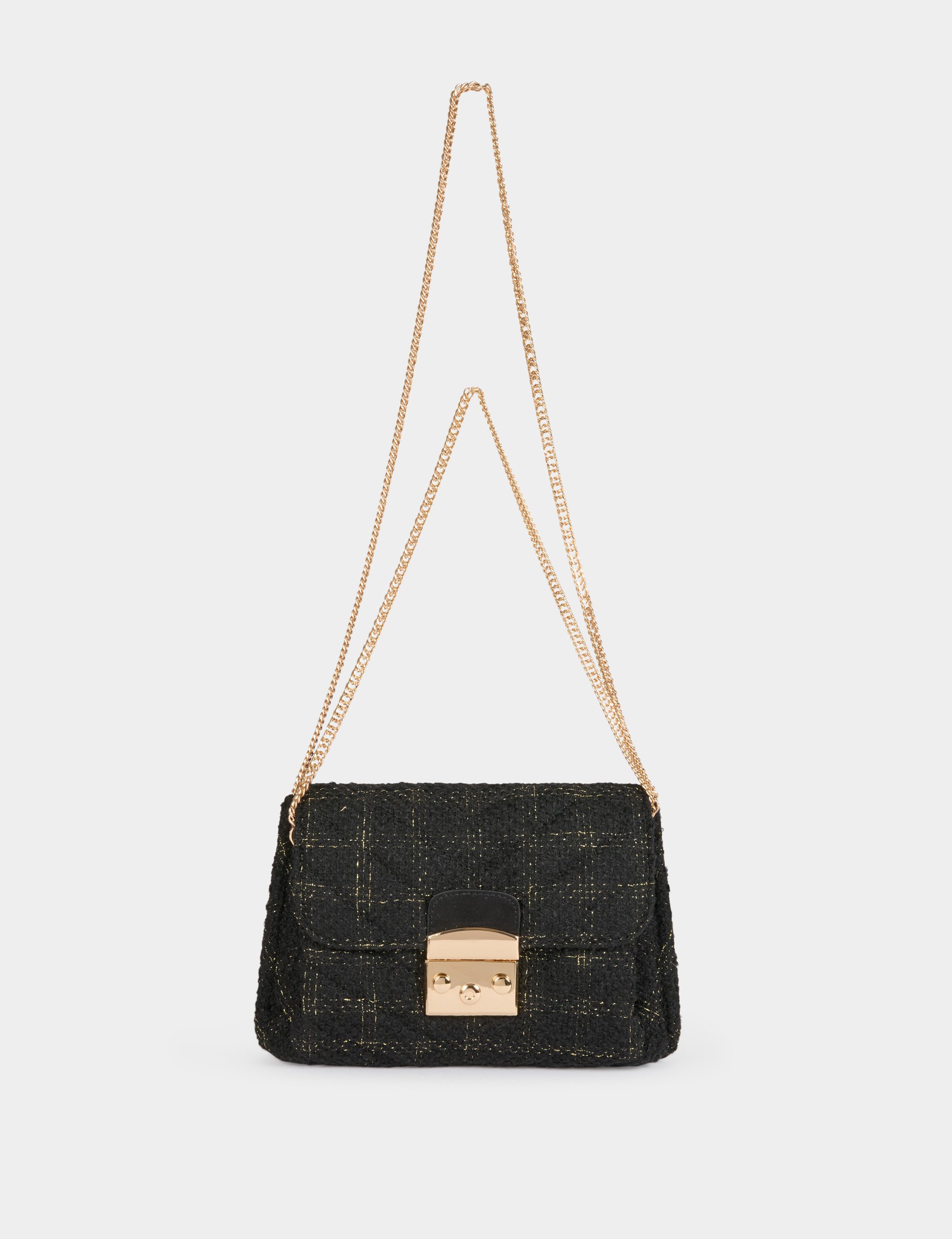 sac pochette tweed noir femme Sac pochette tweed noir femme