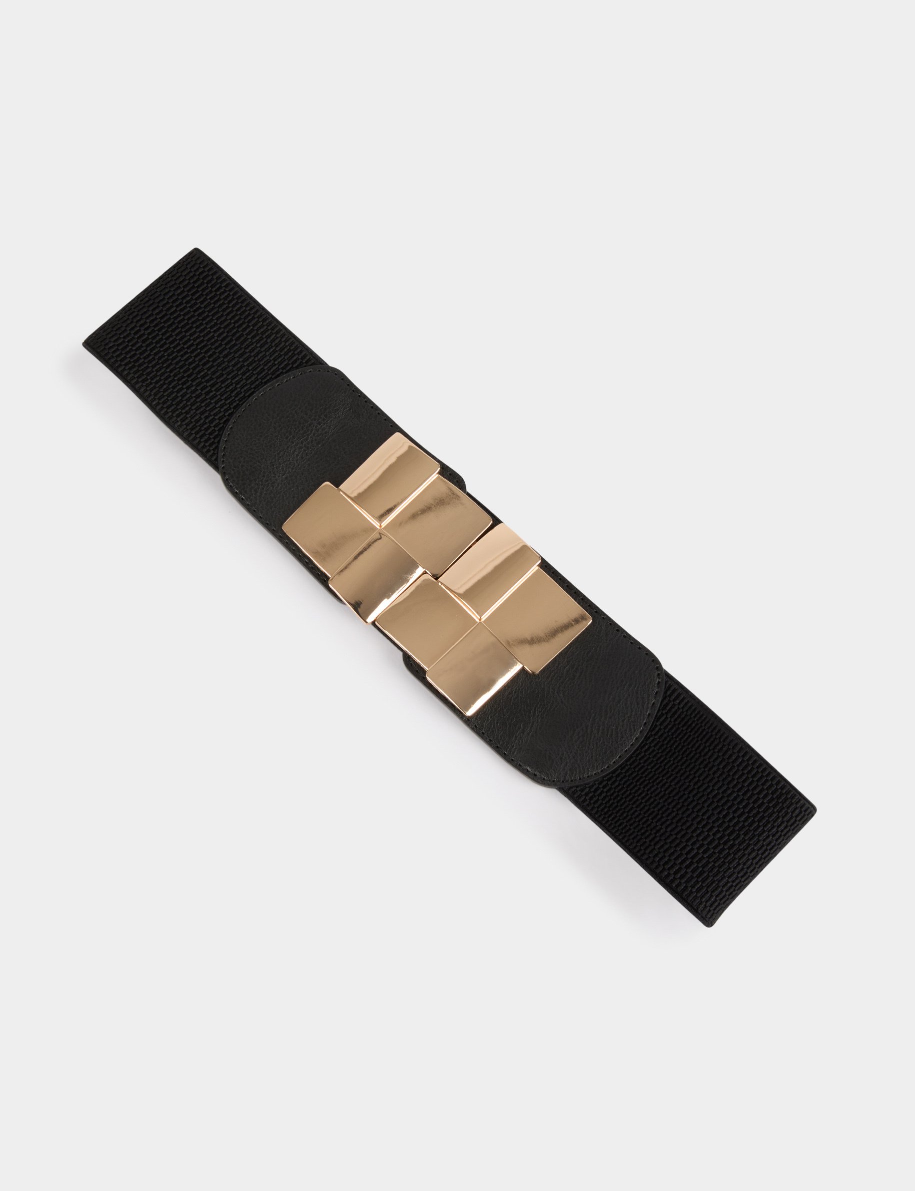 elasticised belt with buckles black women Elasticised belt with buckles black women