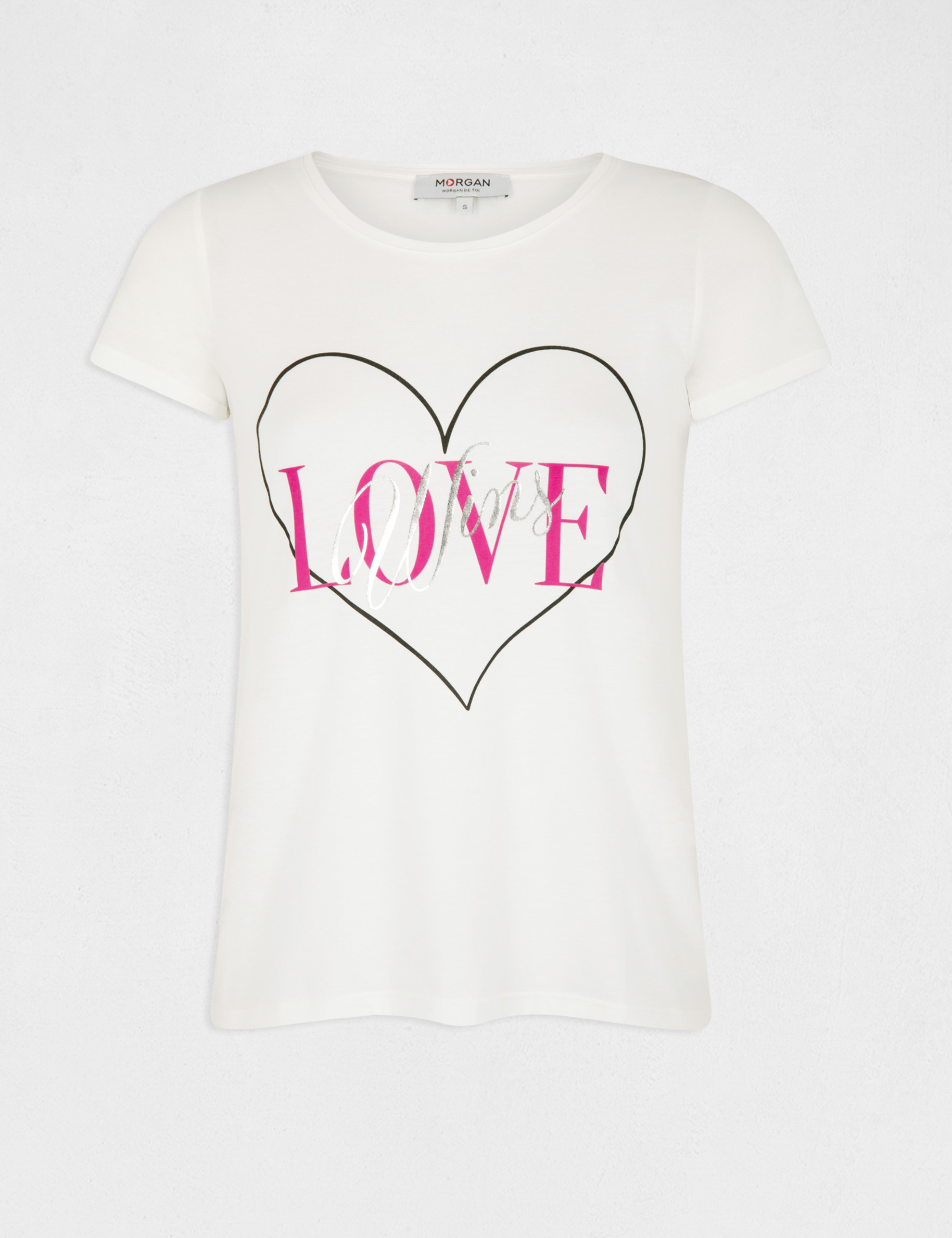 Short-sleeved t-shirt ecru ladies' Short-sleeved t-shirt ecru ladies'