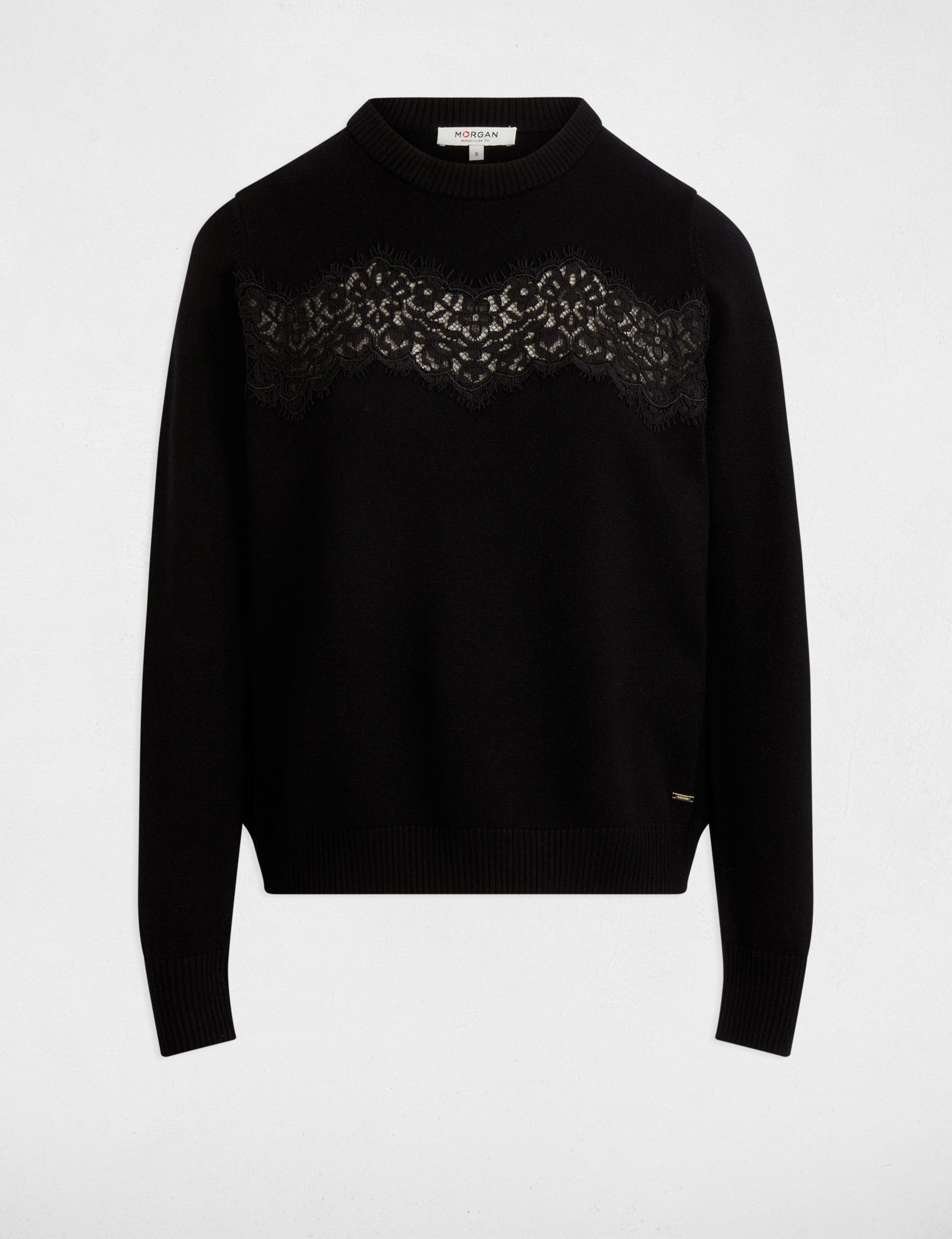 pull col rond noir femme Pull col rond noir femme