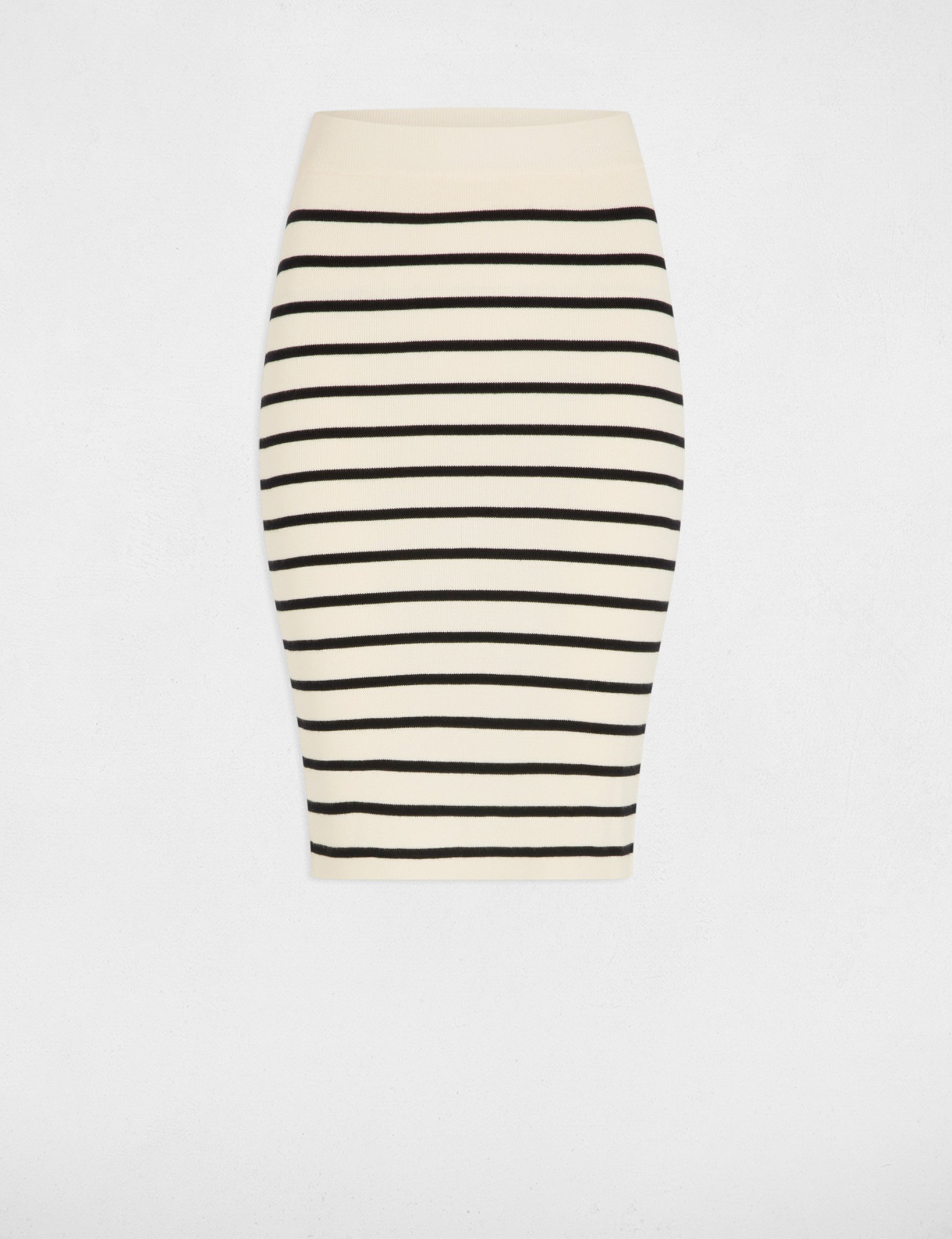 striped tight knitted skirt ecru women Striped tight knitted skirt ecru women