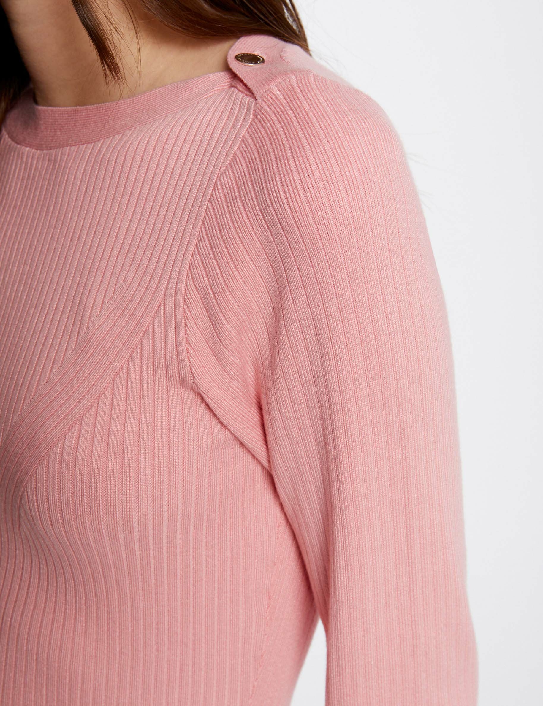 Long-sleeved jumper with round neck medium pink ladies'