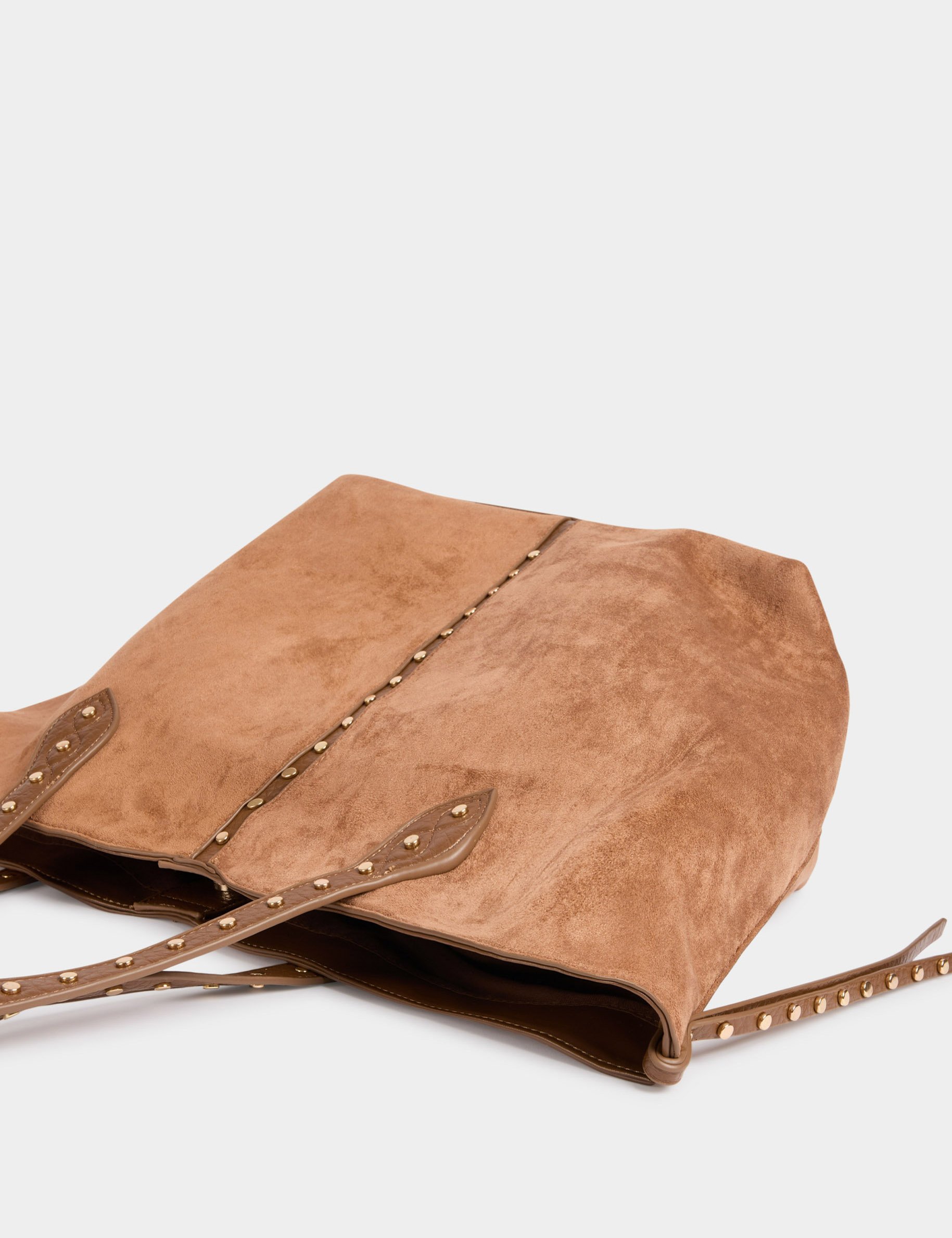 suede tote bag beige women Suede tote bag beige women
