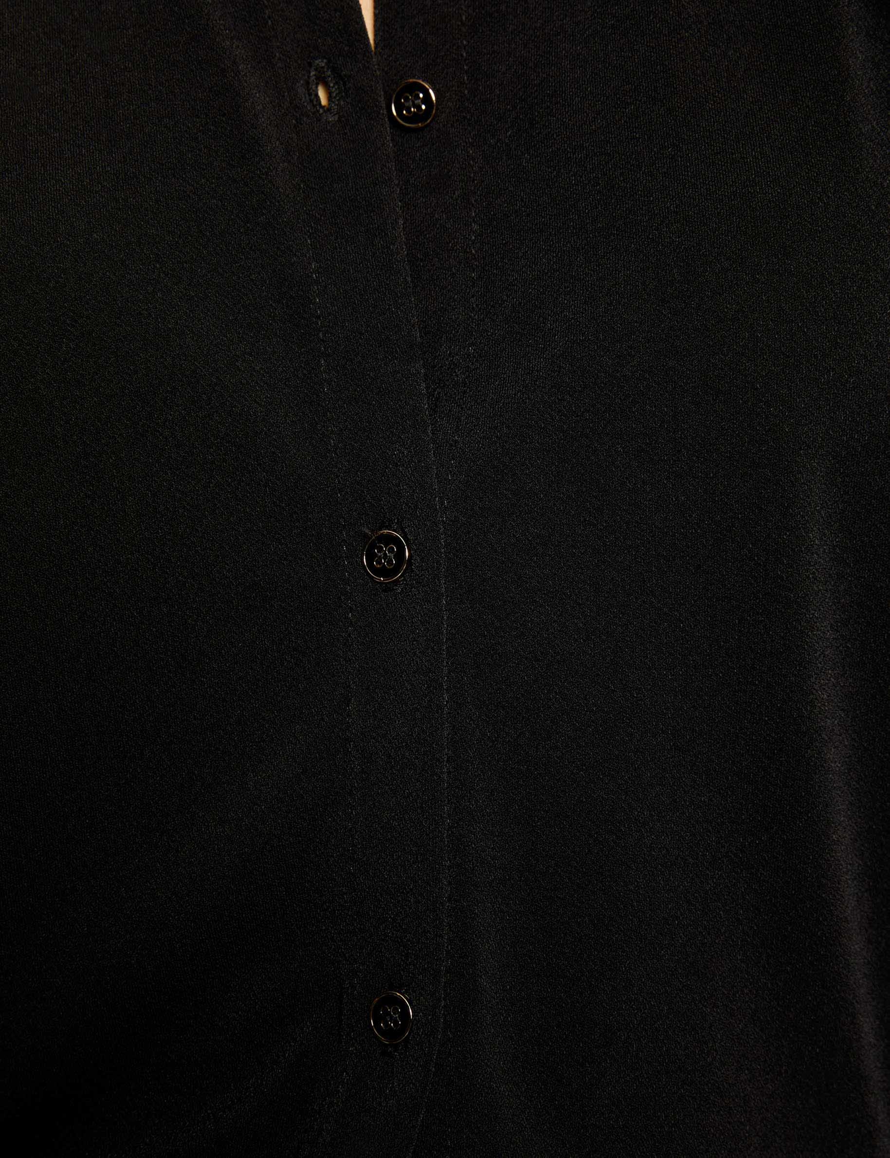 buttoned voile t shirt black women null