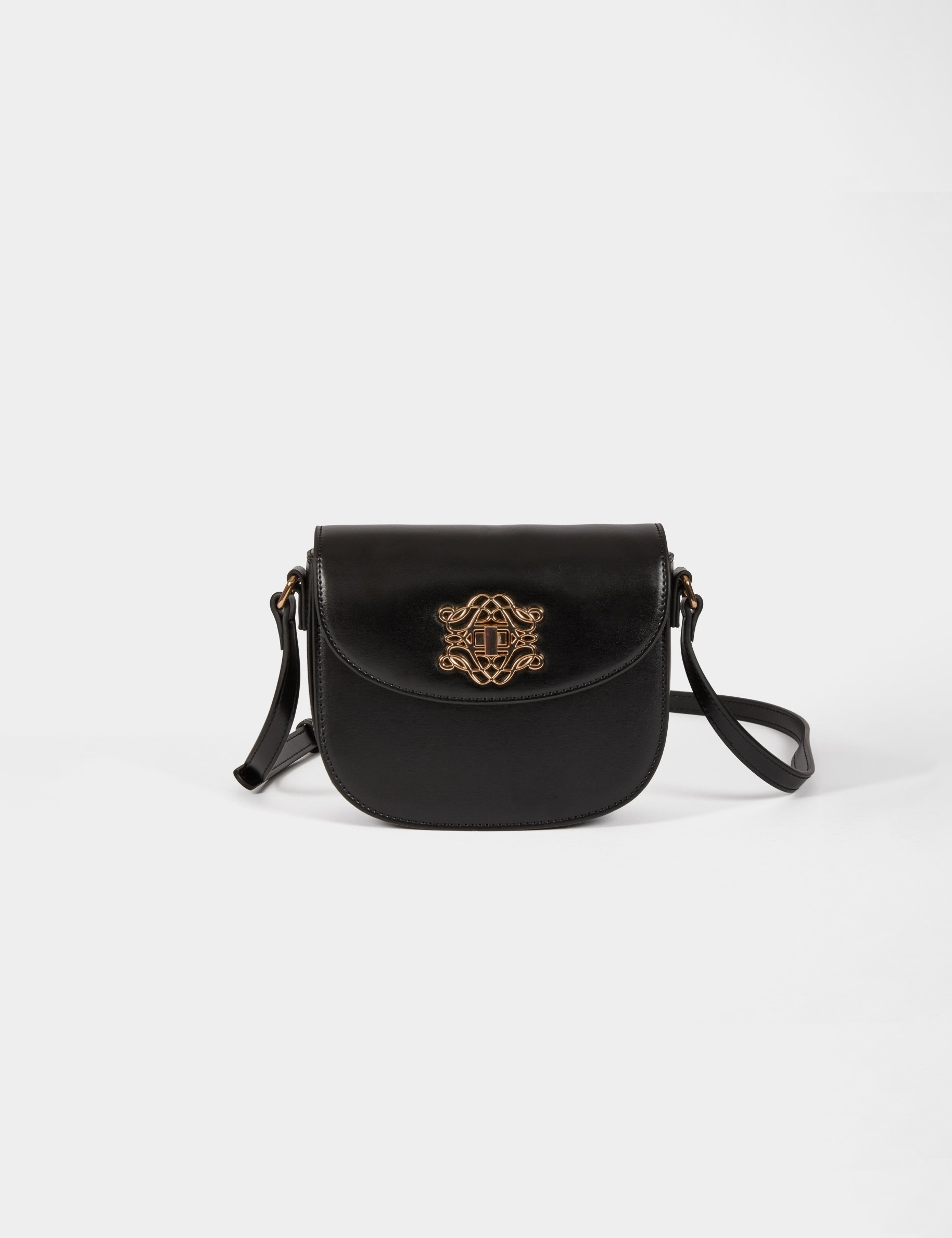 Faux leather crossbody bag black women