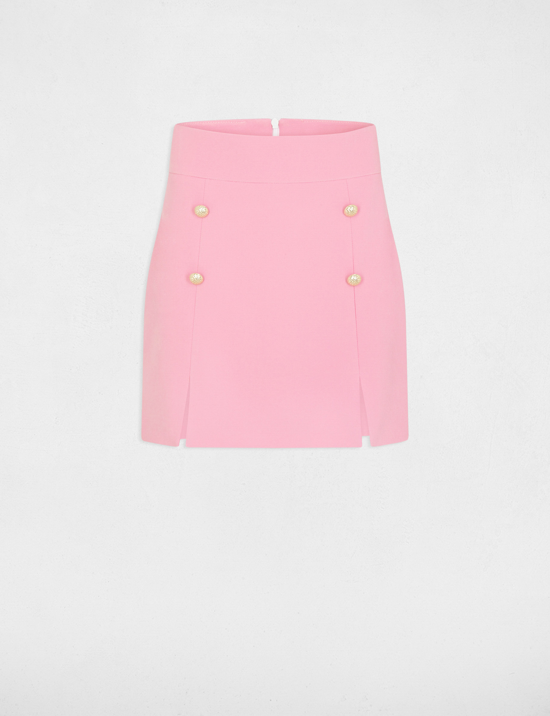 Short skirt with buttons medium pink ladies'