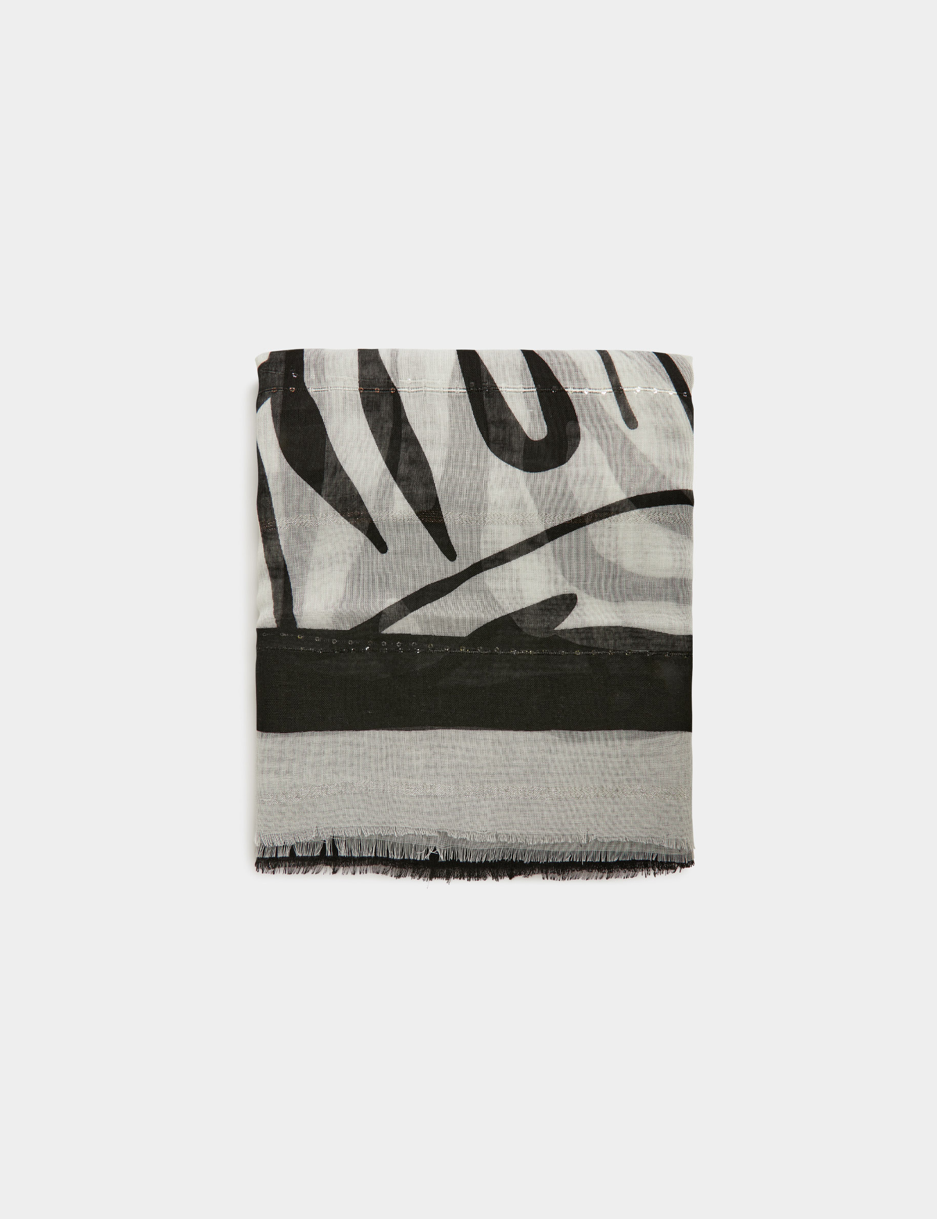 Scarf with zebra print white ladies' Scarf with zebra print white ladies'