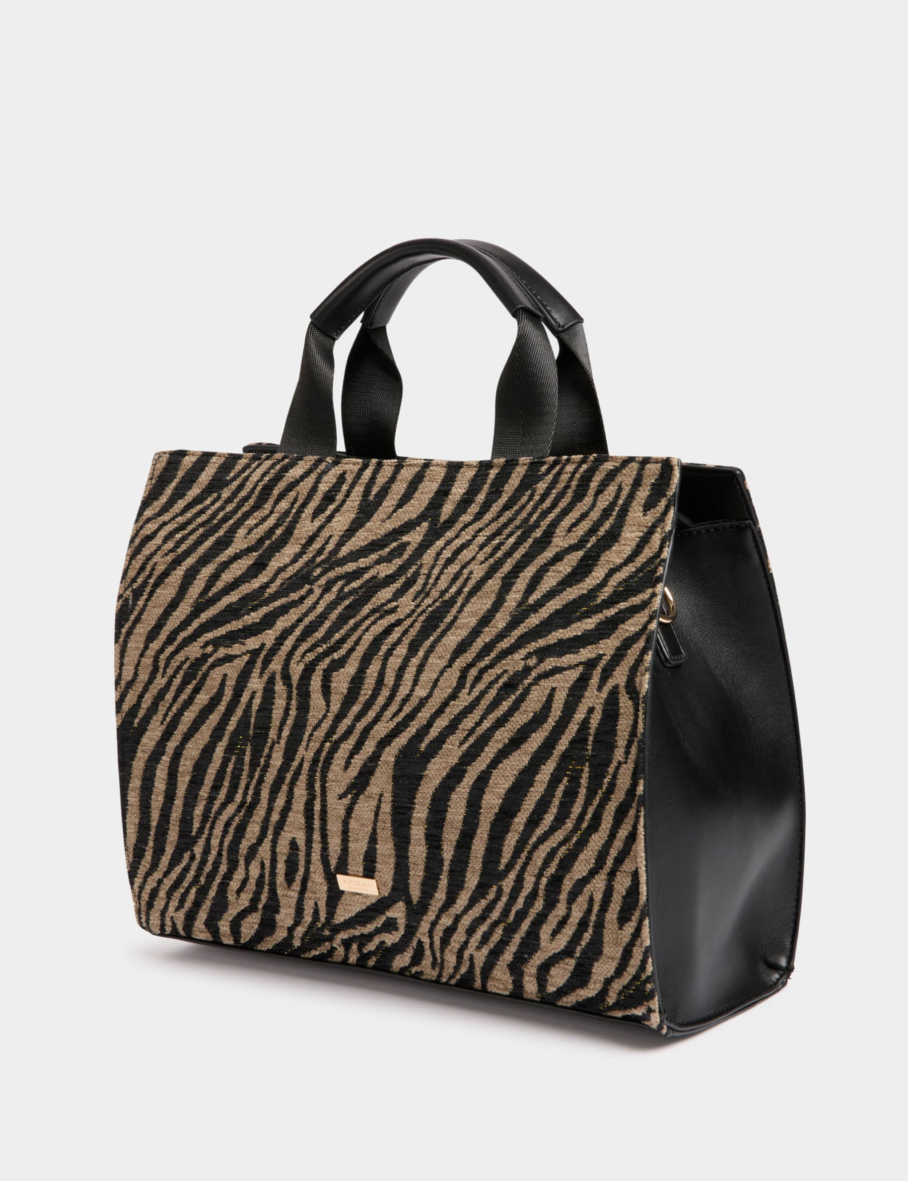 Zebra print tote bag multicolor women