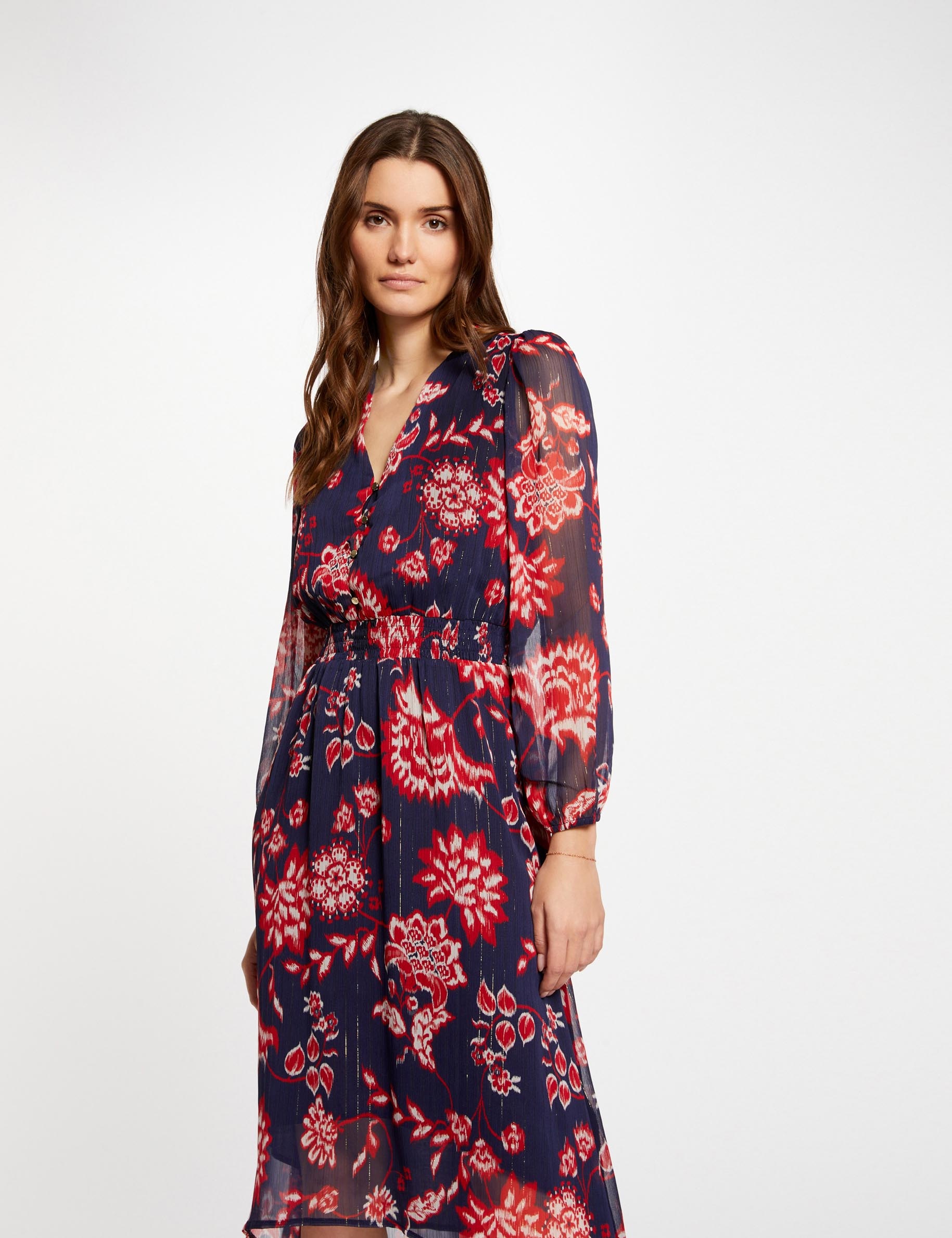 Midi dress floral print multico ladies'