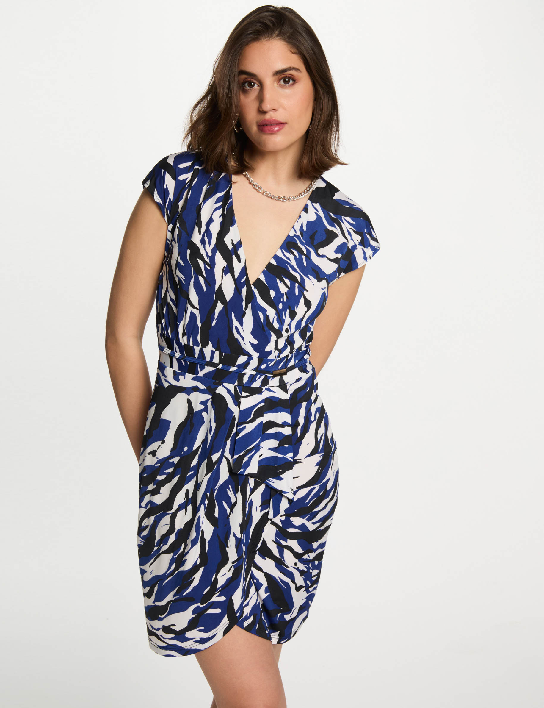 printed fitted mini dress multicolor women Printed fitted mini dress multicolor women