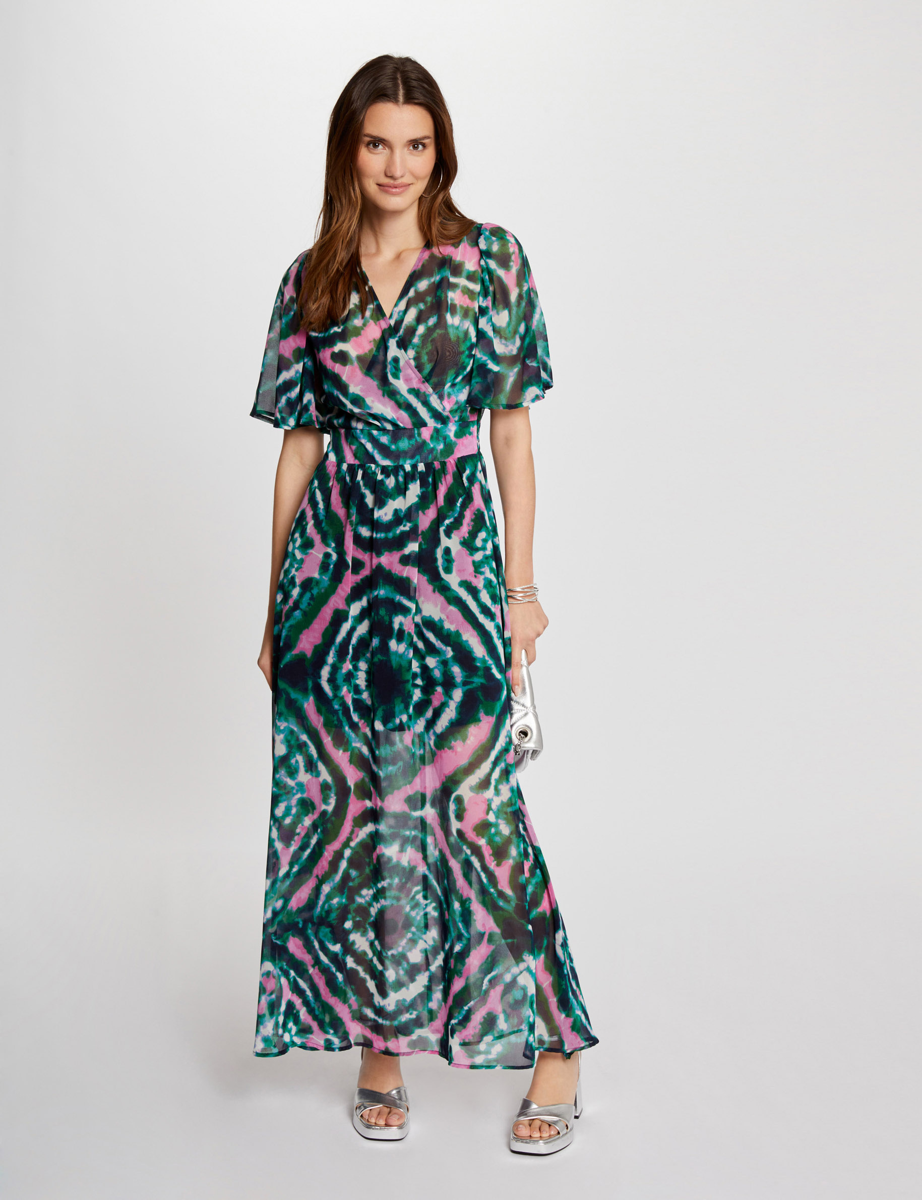 printed loose maxi dress multicolored women Printed loose maxi dress multicolored women