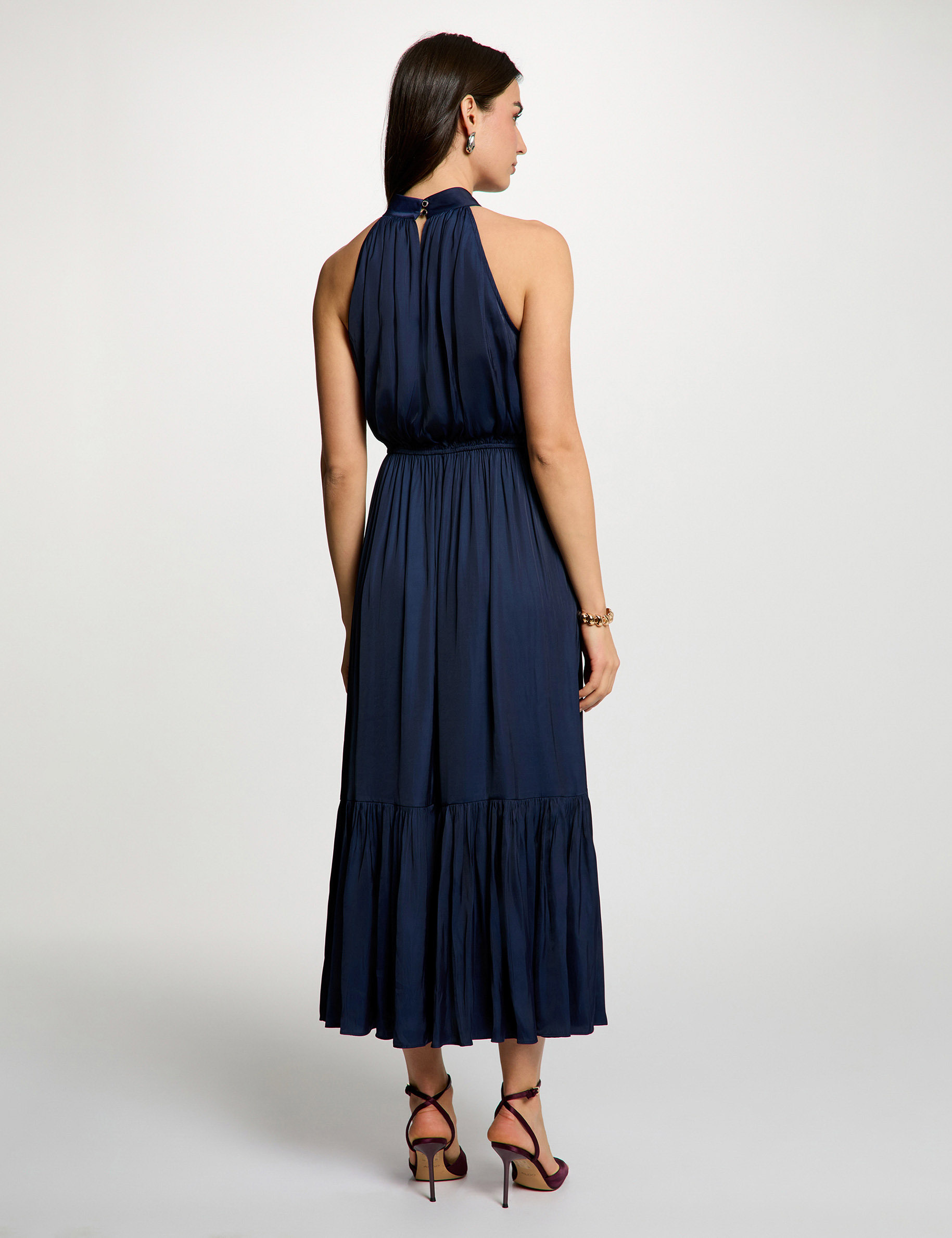 navy loose dress Ladies Dresses Navy Loose Dress Navy Blue Linen Cotton Maxi Dress With Pleated Waist And Relaxed