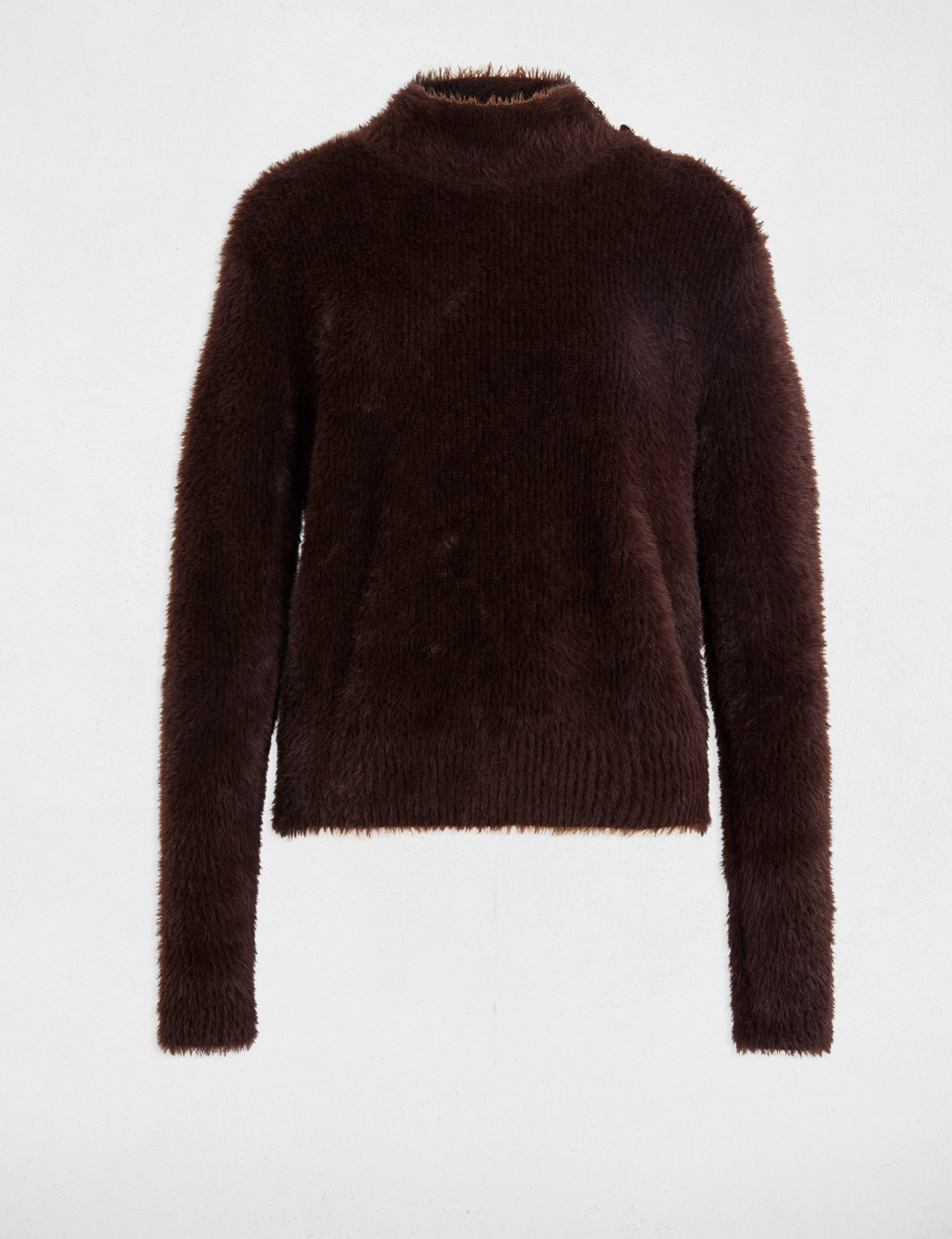 fitted cropped sweater dark brown women Fitted cropped sweater dark brown women