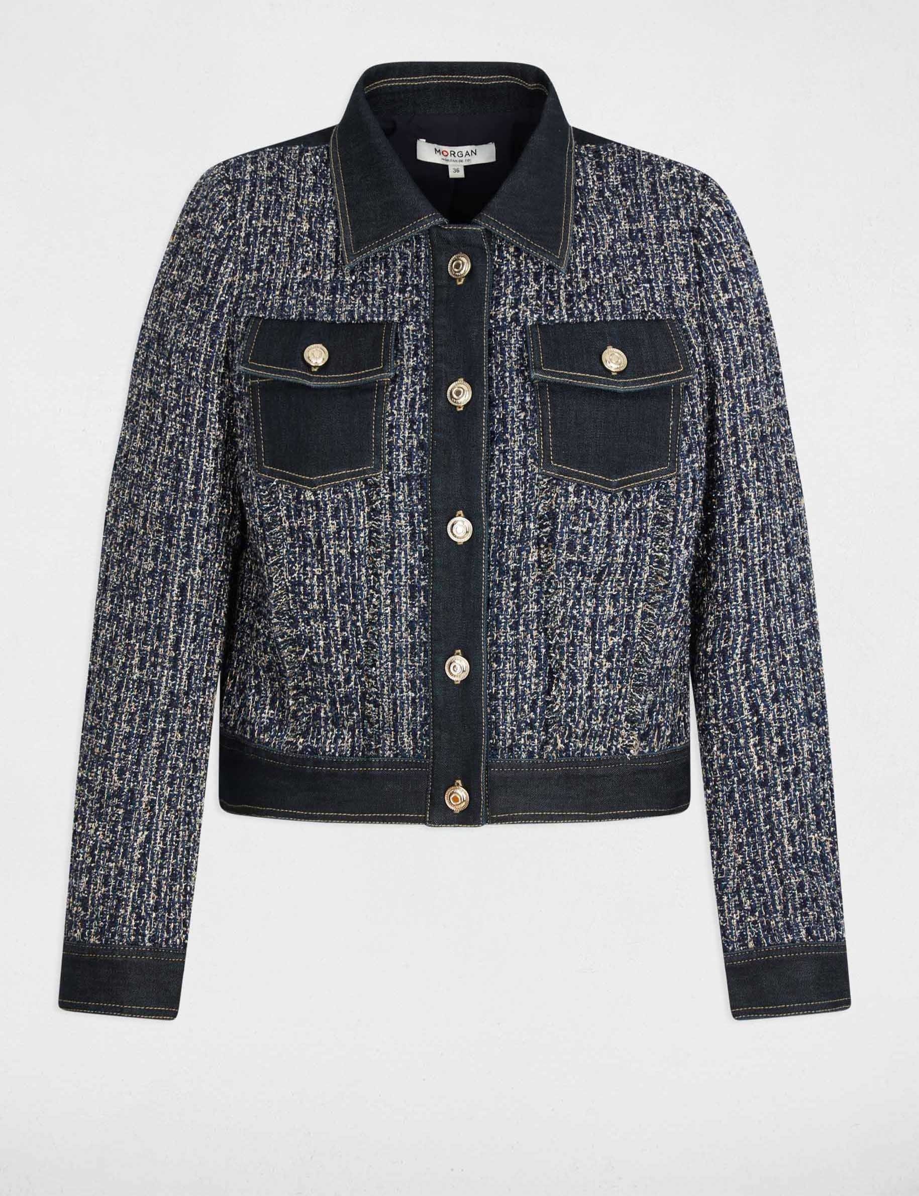 short tweed jacket multicolor women Short tweed jacket multicolor women