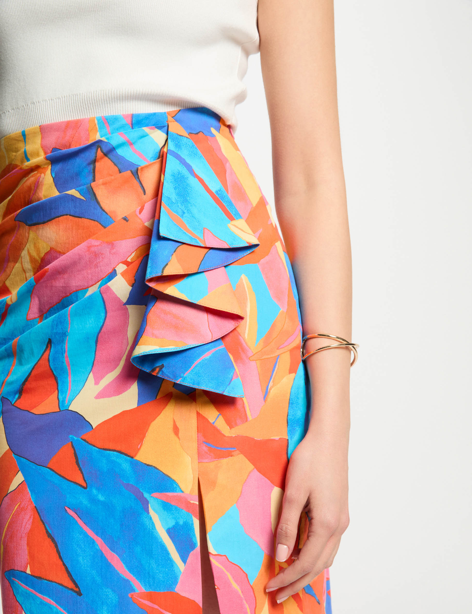printed fitted skirt multicolor women Printed fitted skirt multicolor women