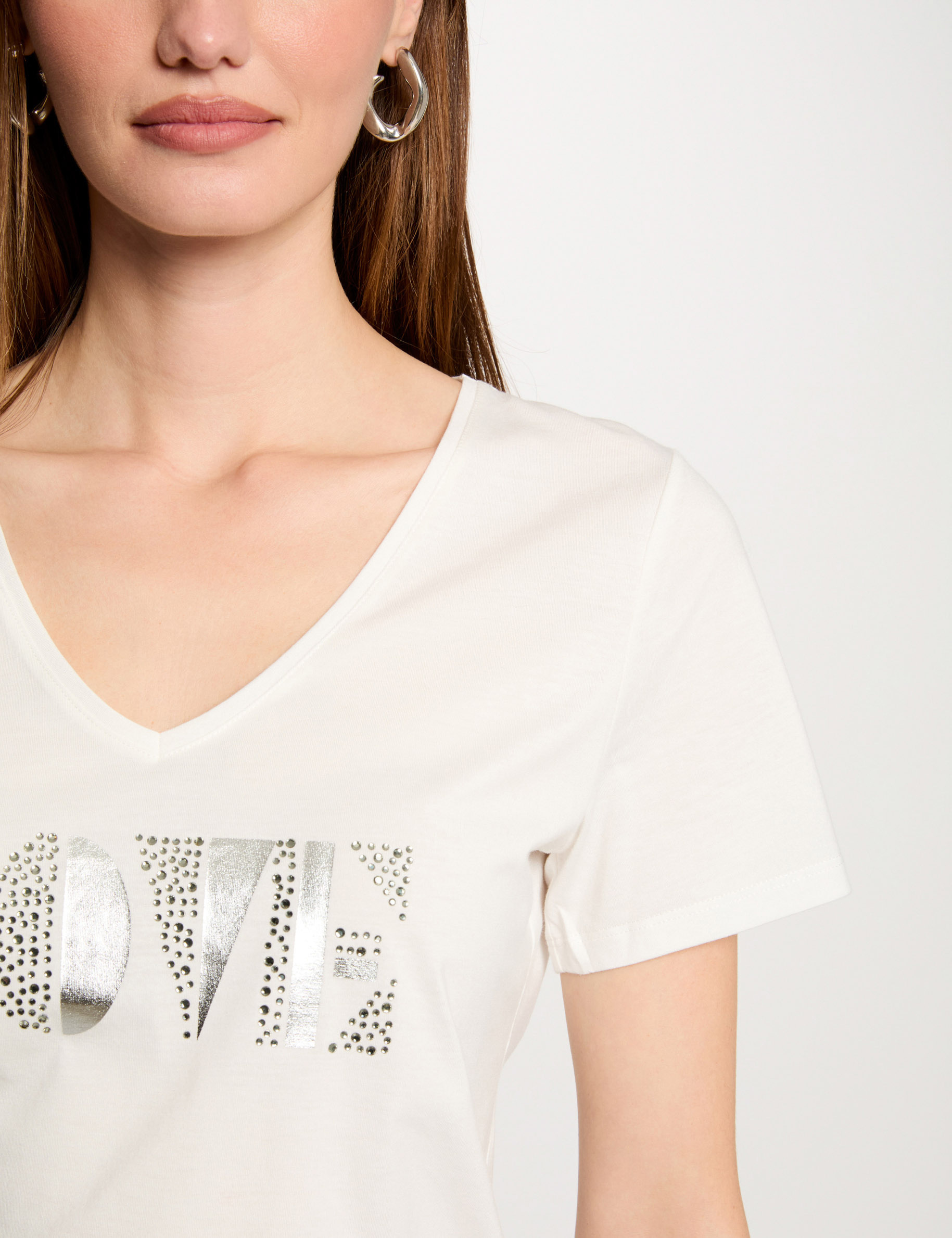 t shirt with message ivory women T-shirt with message ivory women
