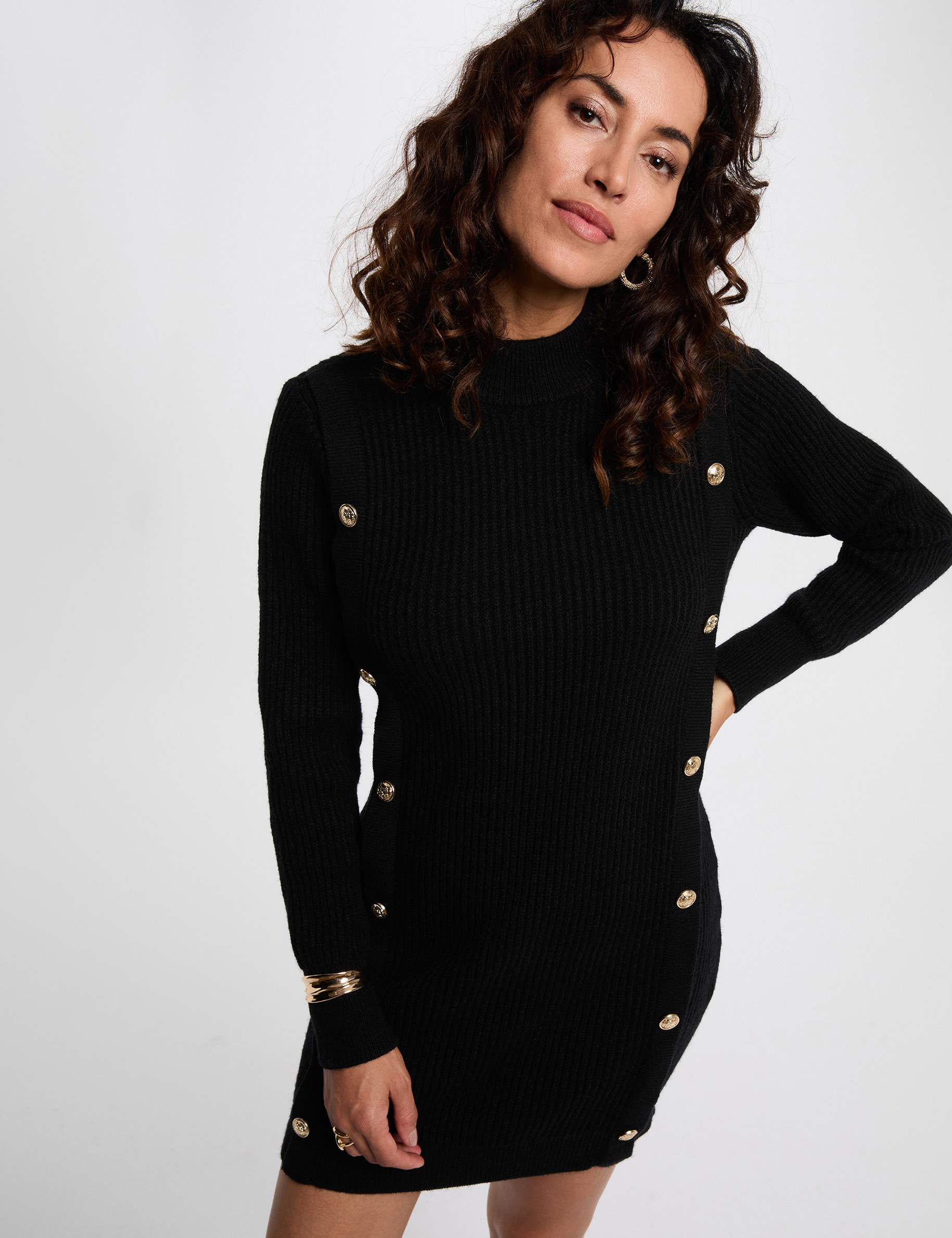 knitted short dress black women Knitted short dress black women
