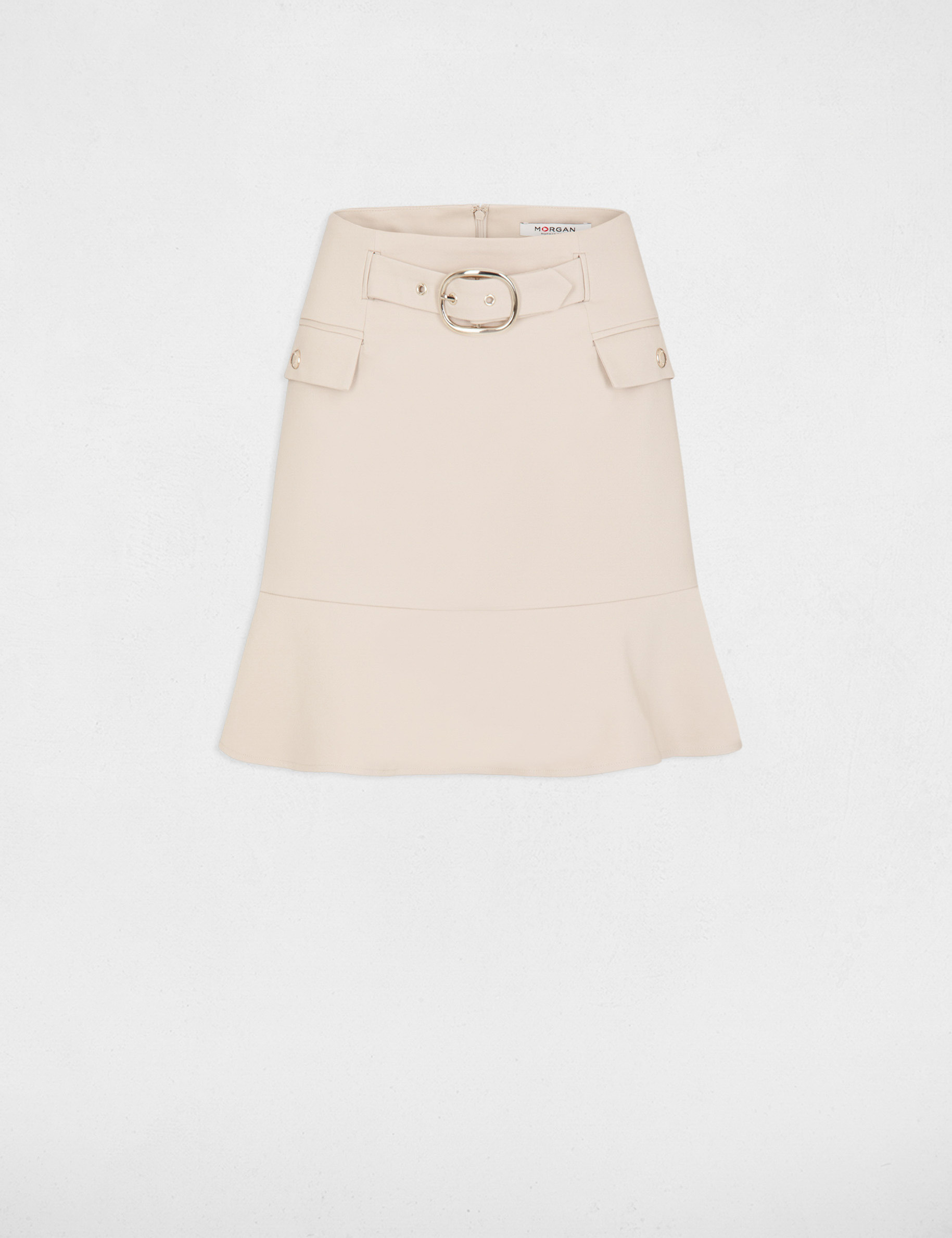 mini skirt with buckle beige women Mini skirt with buckle beige women