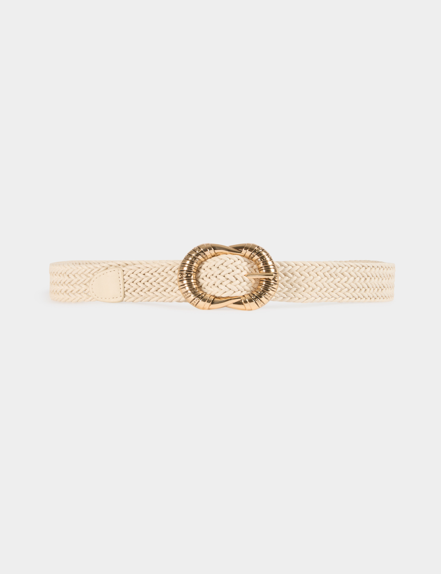 Wide braided belt white women