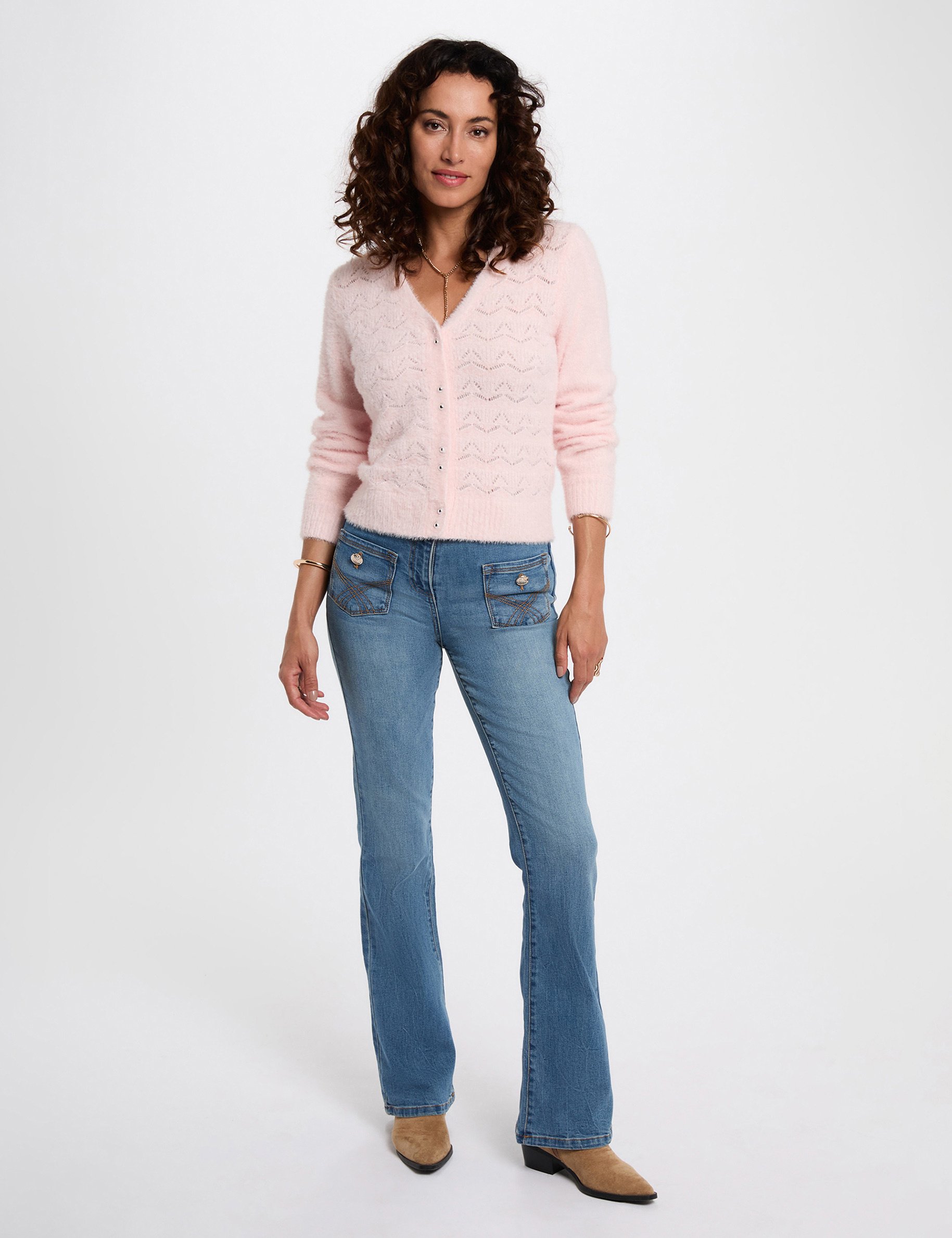 long sleeved cardigan light pink women Long-sleeved cardigan light pink women