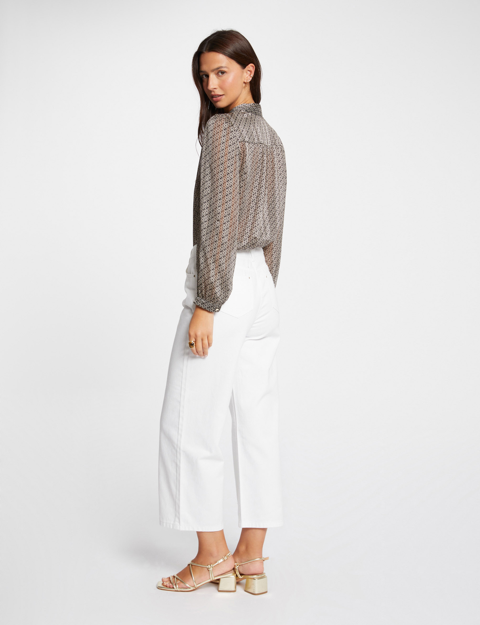 cropped straight jeans ecru women Cropped straight jeans ecru women