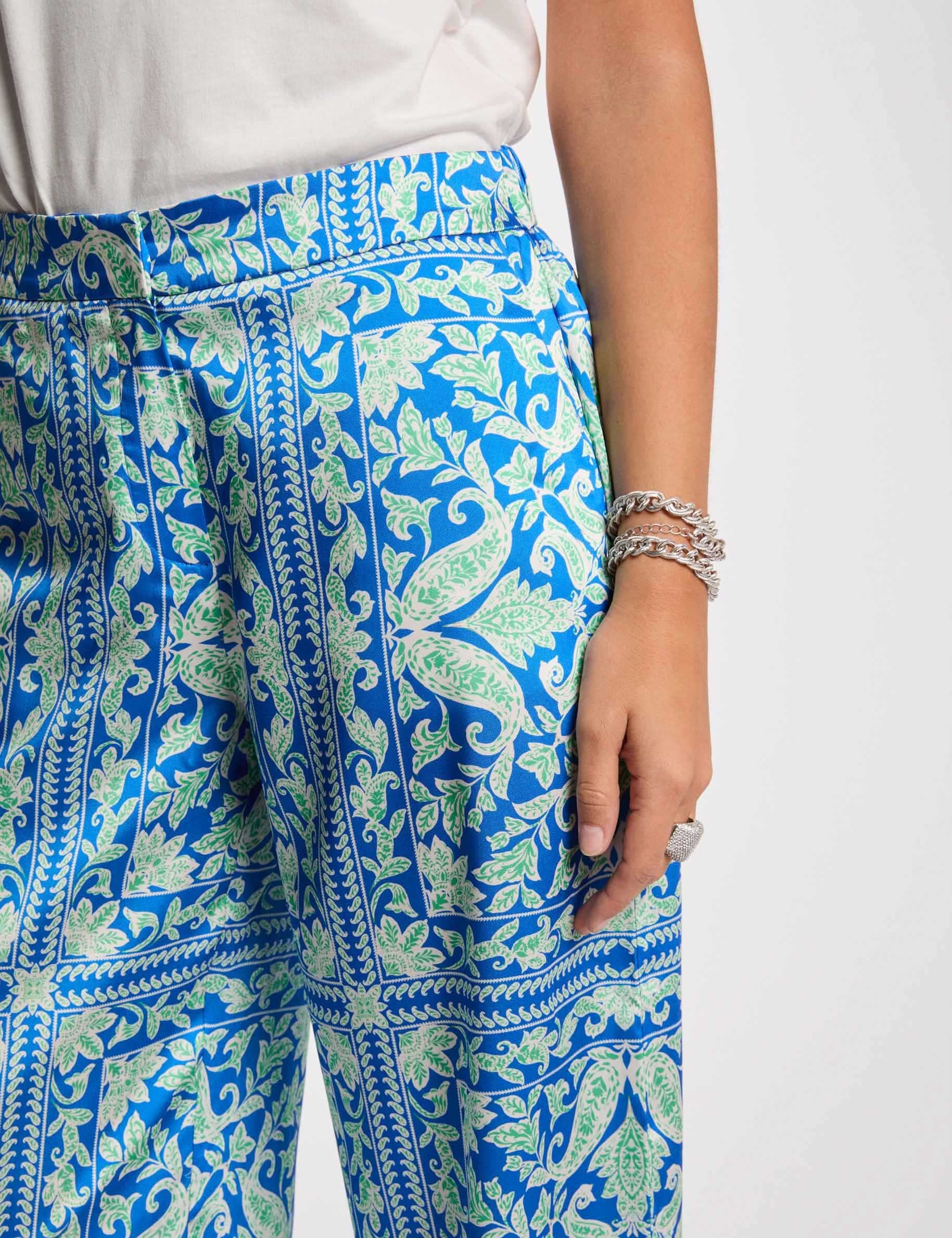 printed wide leg trousers multicolor women Printed wide-leg trousers multicolor women