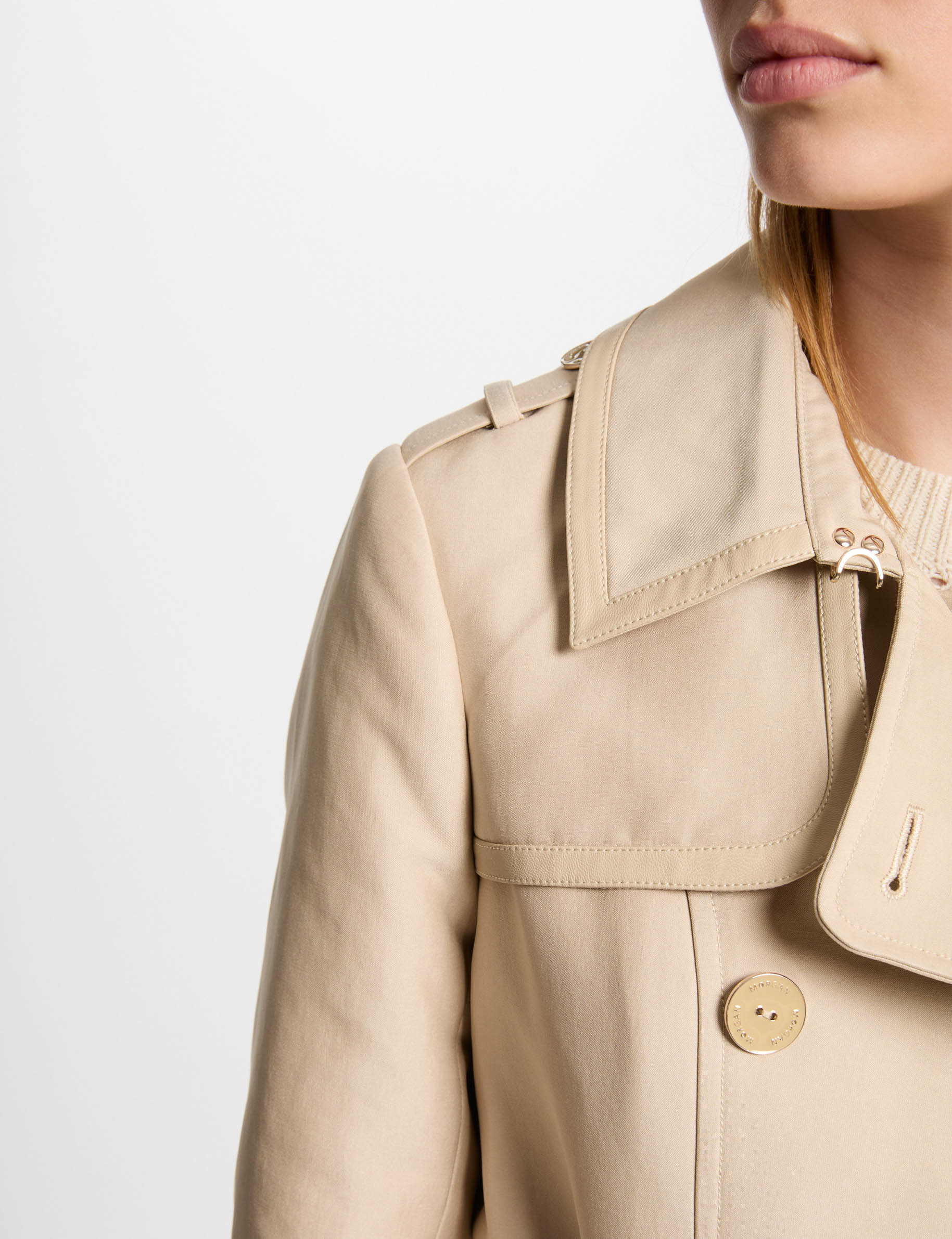 belted long trenchcoat sand women Belted long trenchcoat sand women