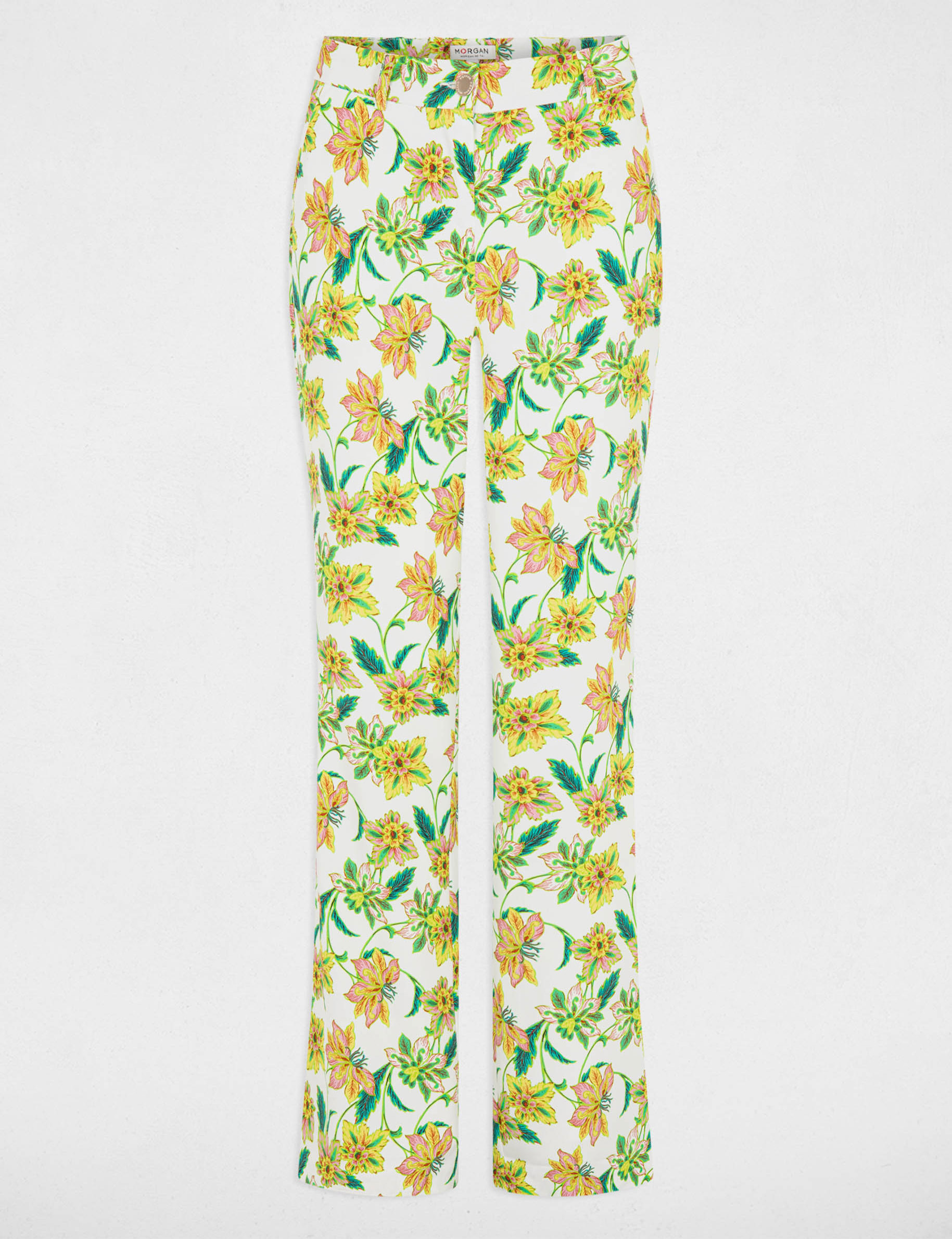 Printed fitted trousers multico ladies'