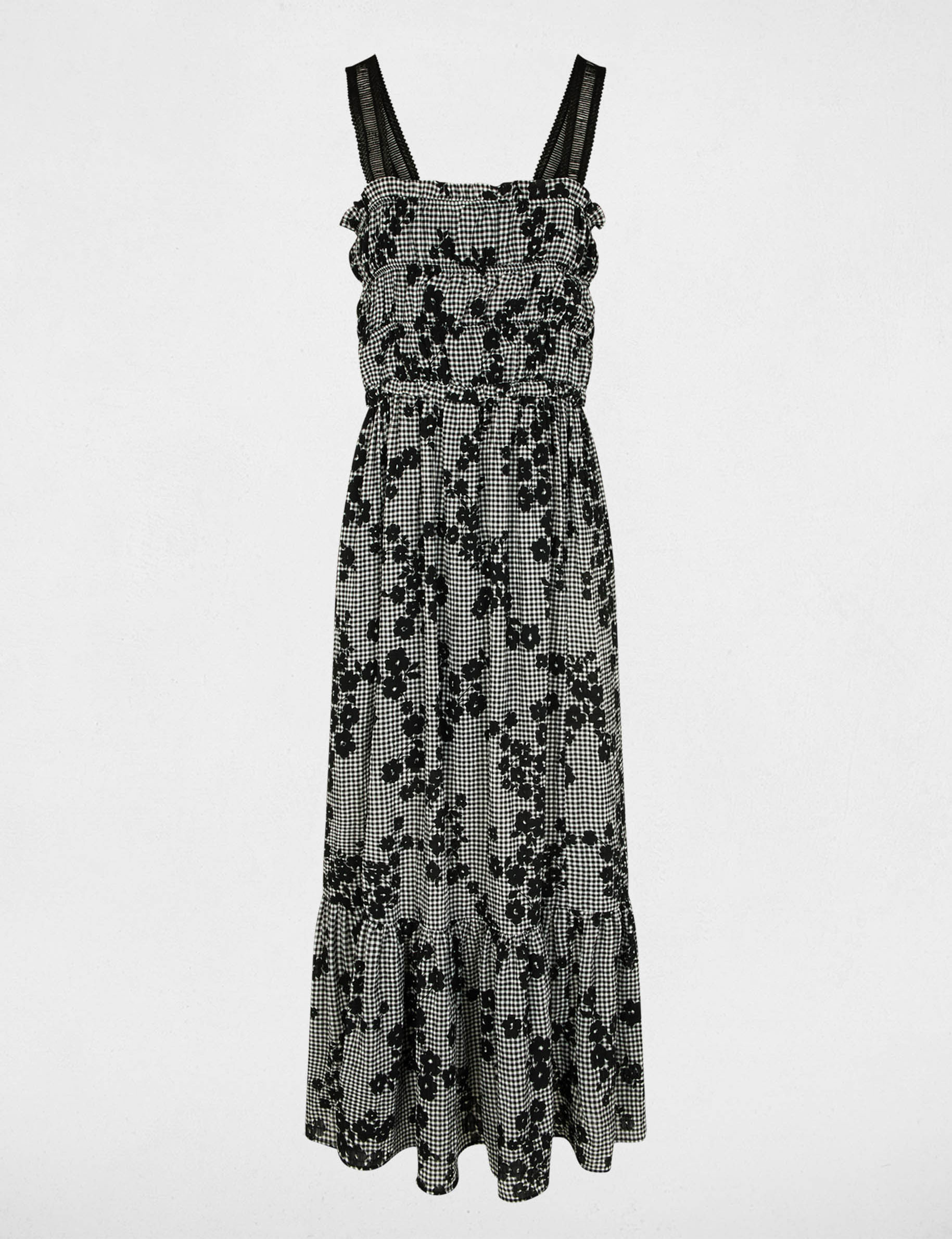 Long dress with thin straps multicolor women