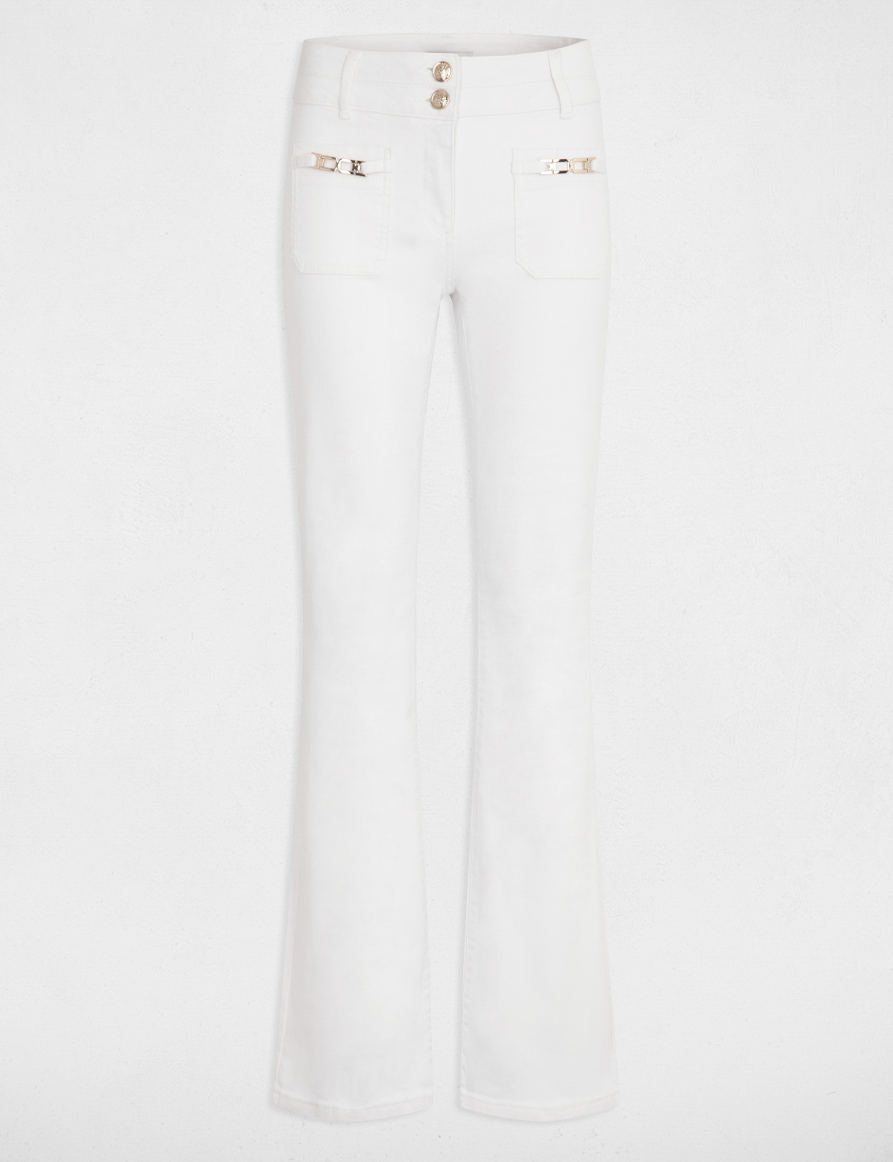 bootcut jeans with ornaments ivory women Bootcut jeans with ornaments ivory women