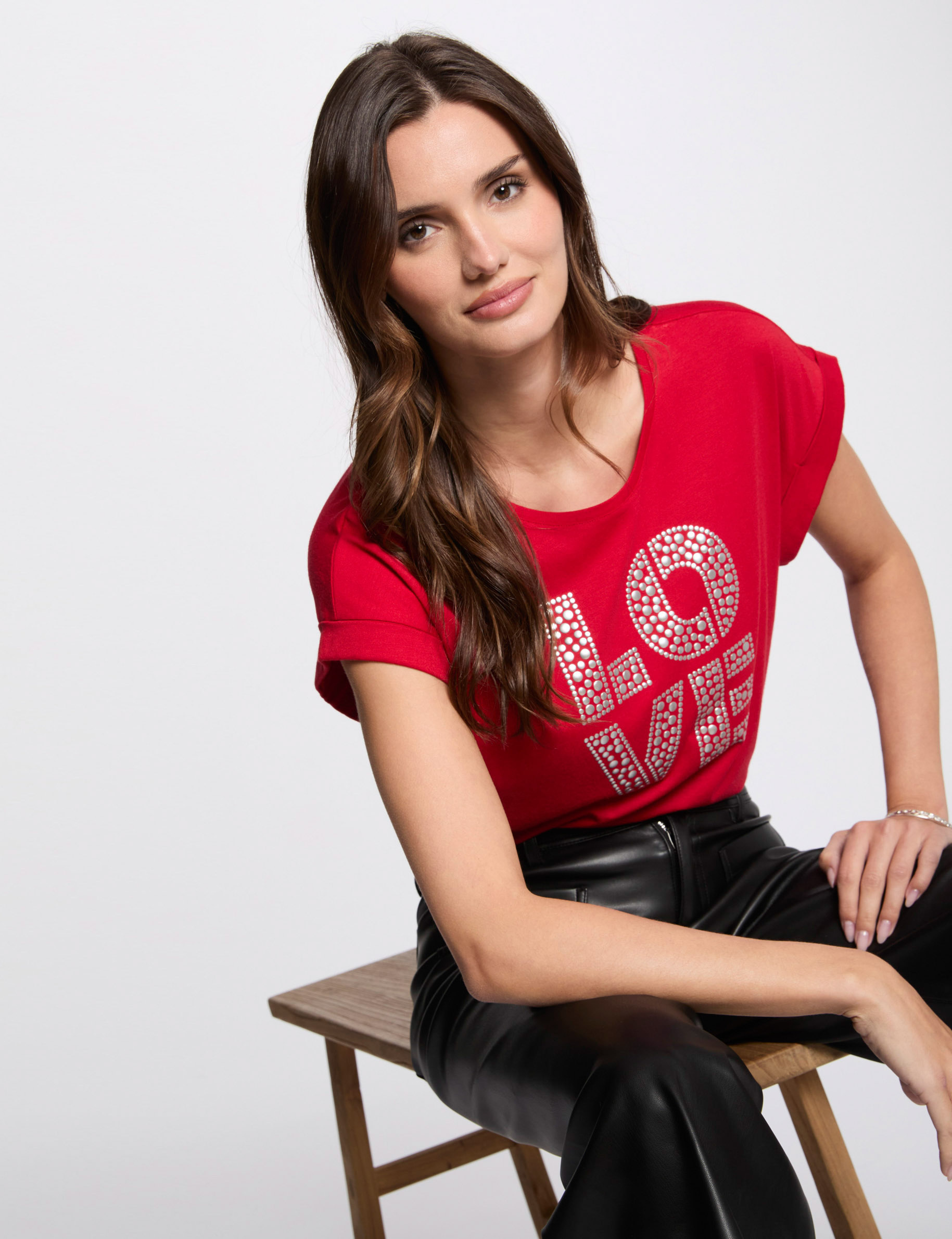 t shirt with message red women T-shirt with message red women