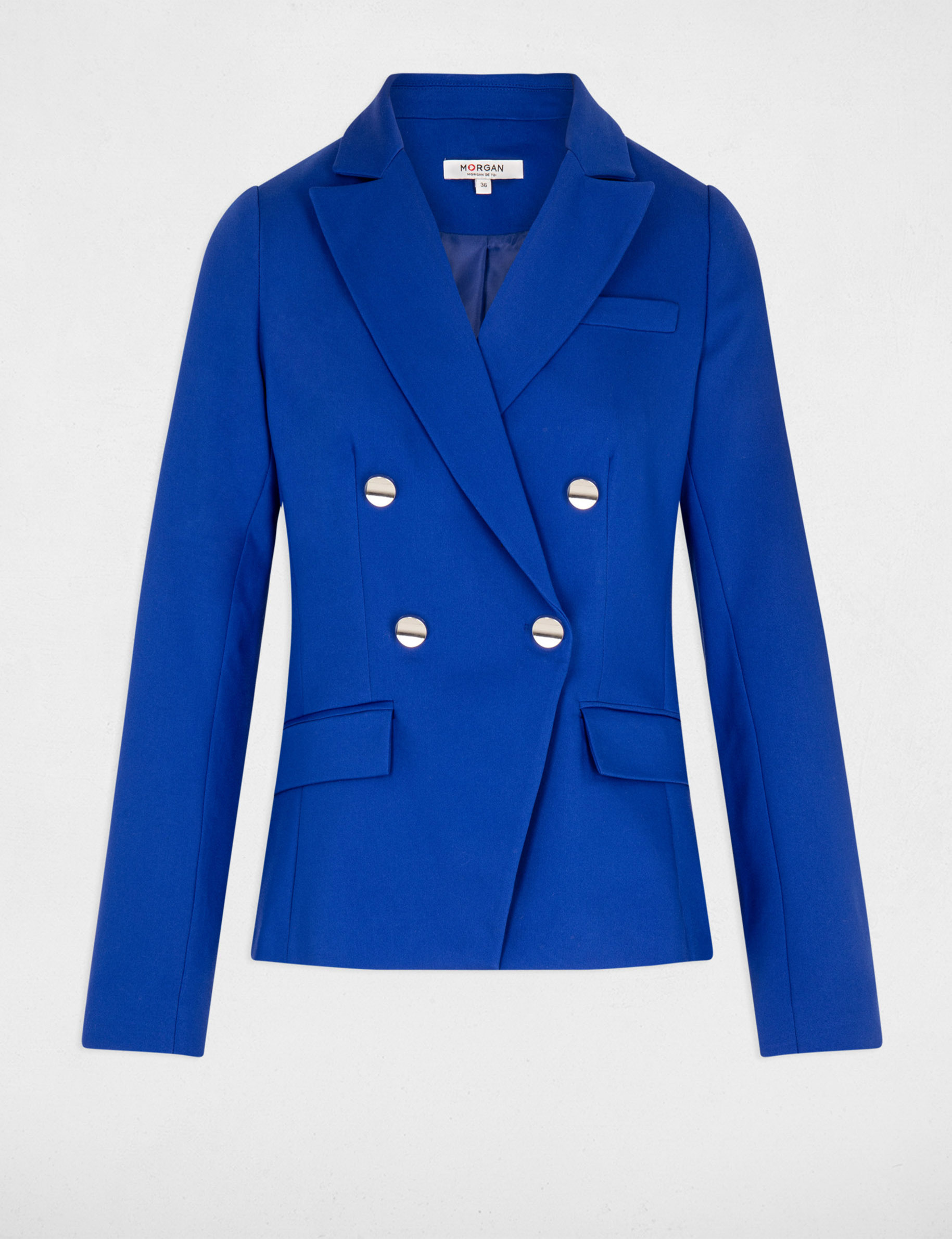 Double Breasted Blazer Electric Blue Ladies Morgan double-breasted-blazer-electric-blue-ladies-morgan