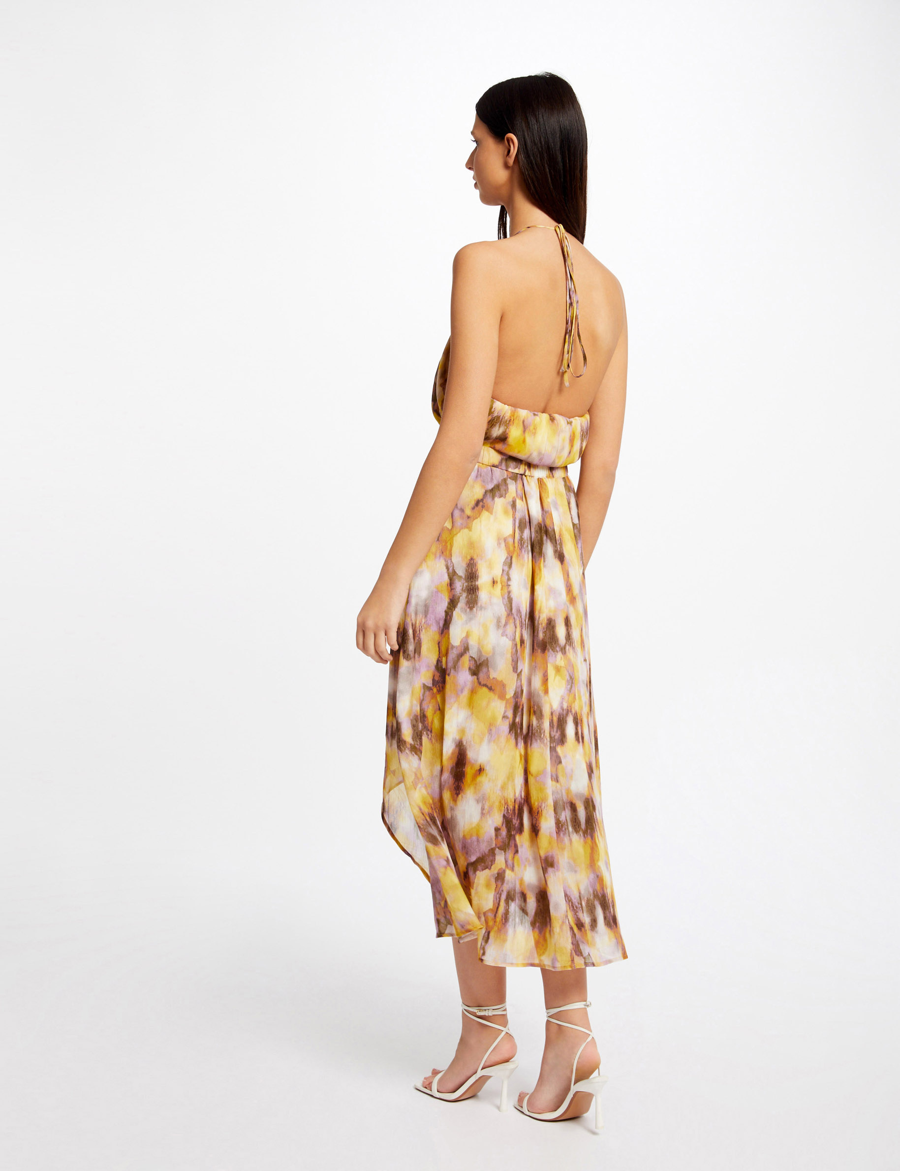 A-line asymmetrical skirt abstract print multico ladies' A-line asymmetrical skirt abstract print multico ladies'