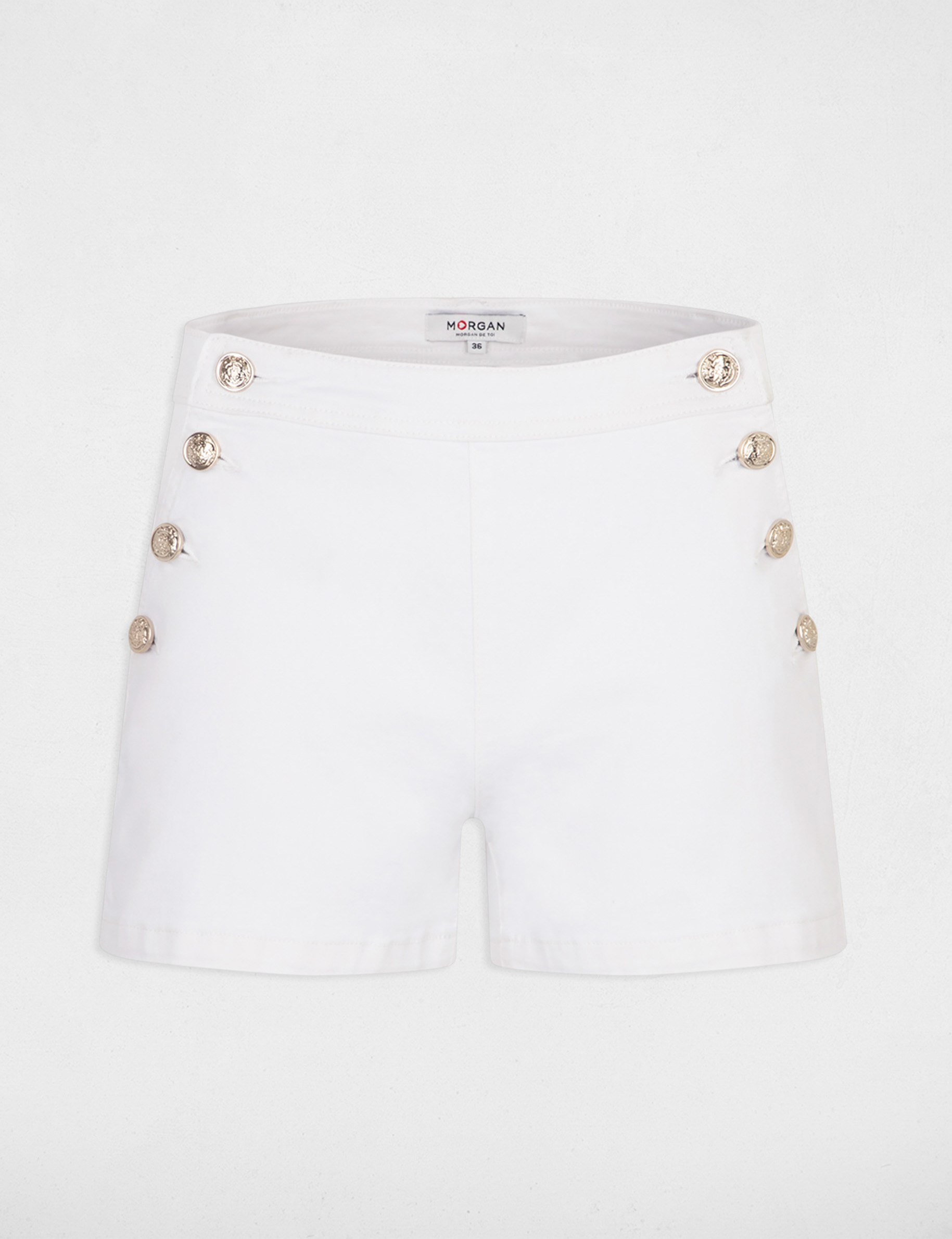 fitted shorts with buttons ivory women Fitted shorts with buttons ivory women