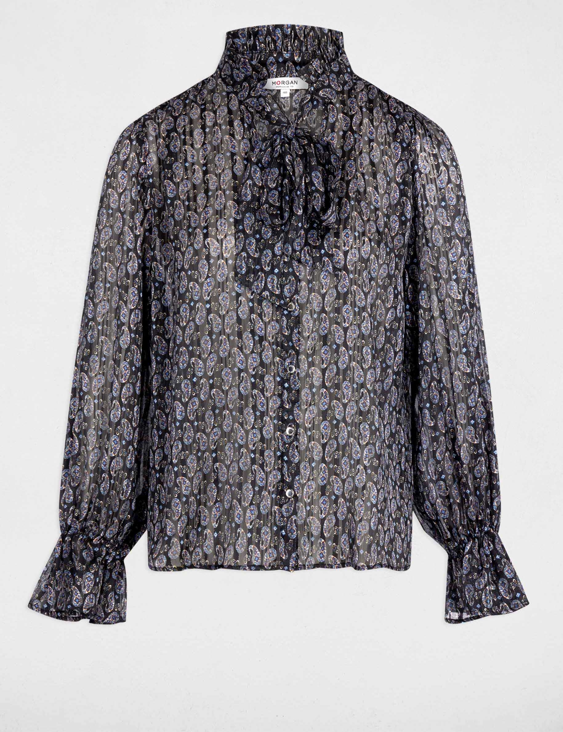 flowy v neck shirt multicolor women Flowy V-neck shirt multicolor women
