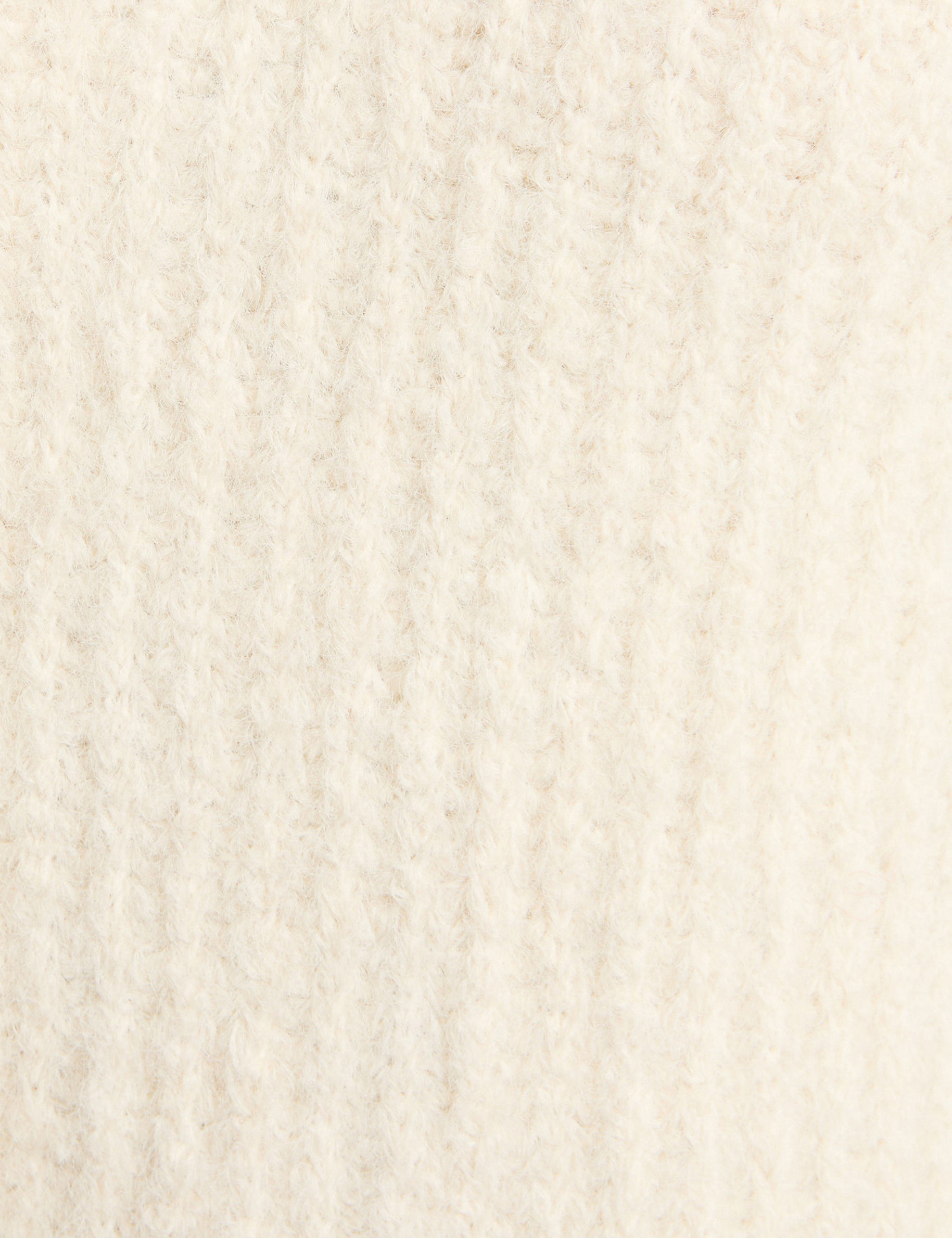 sweater with scarf collar ivory women null