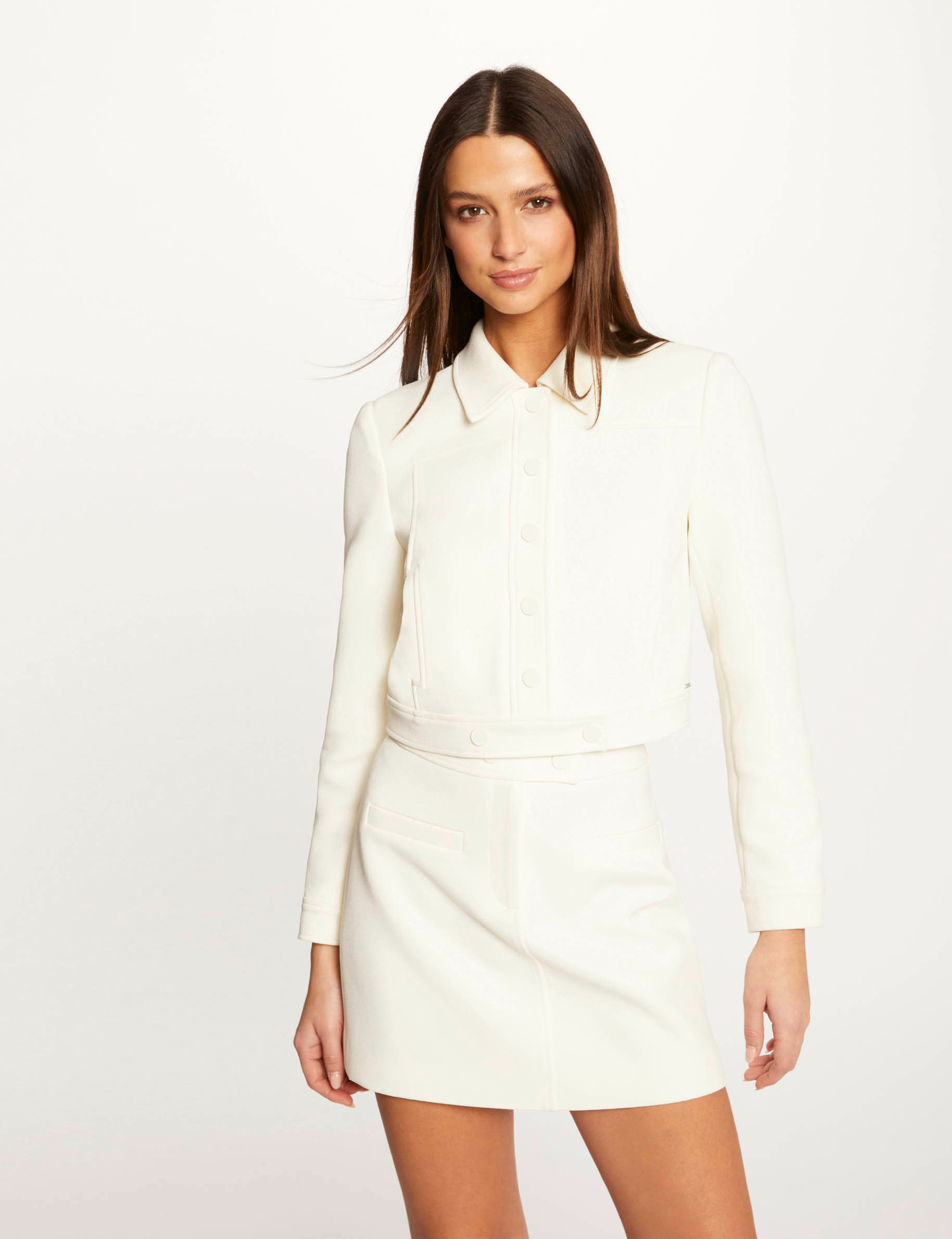 High-waisted A-line skirt ecru ladies' High-waisted A-line skirt ecru ladies'