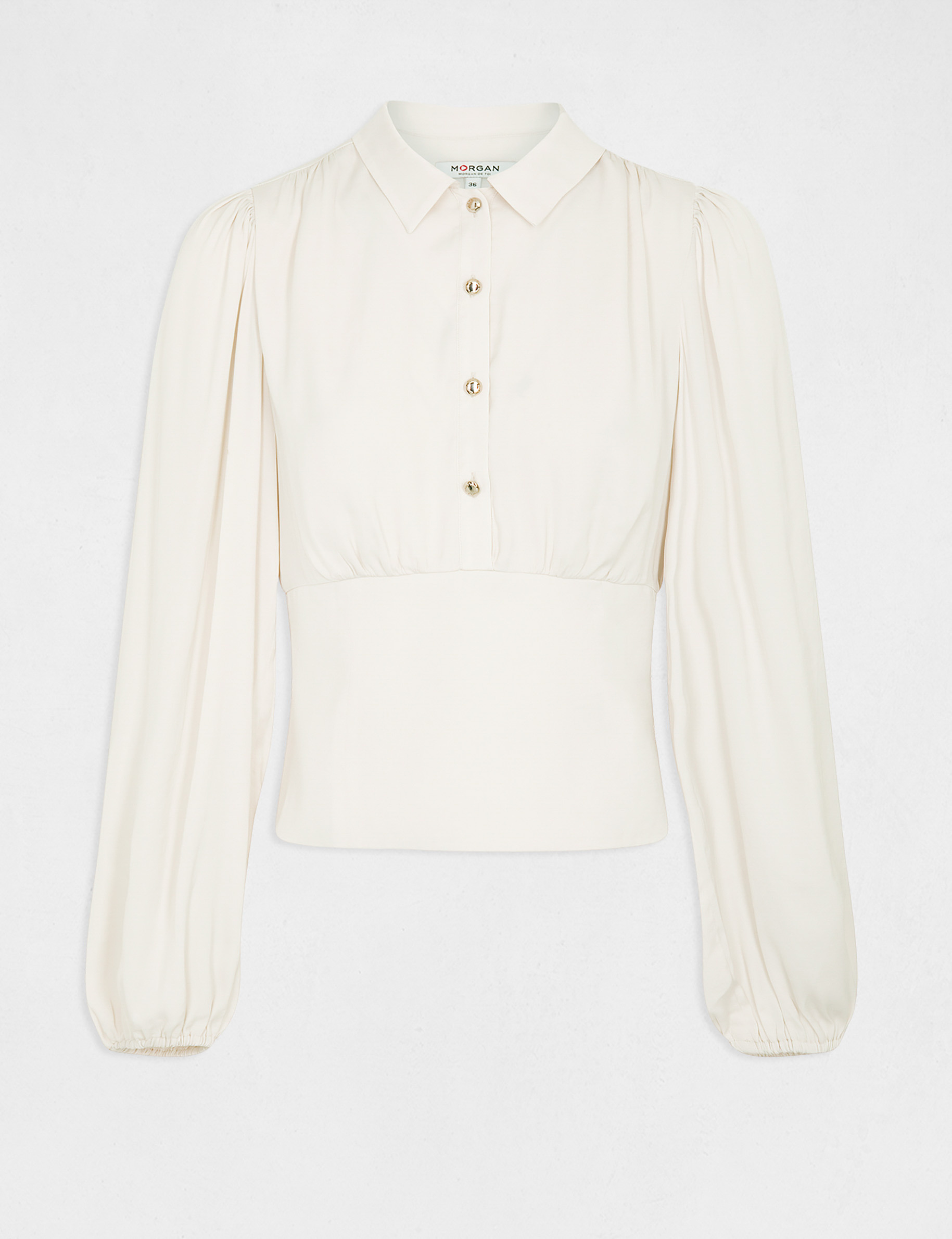 Blouse with puff long sleeves ladies' Blouse with puff long sleeves ladies'